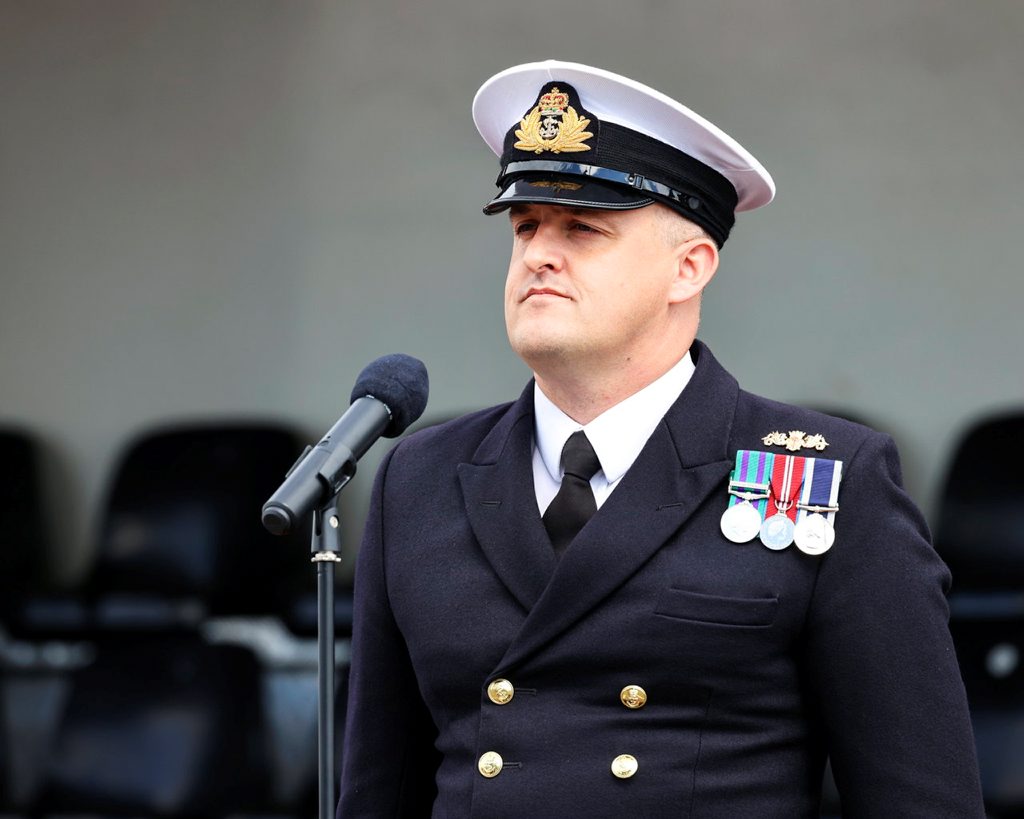 HMS Spey Commanding Officer Lieutenant Commander Ben Evans 
