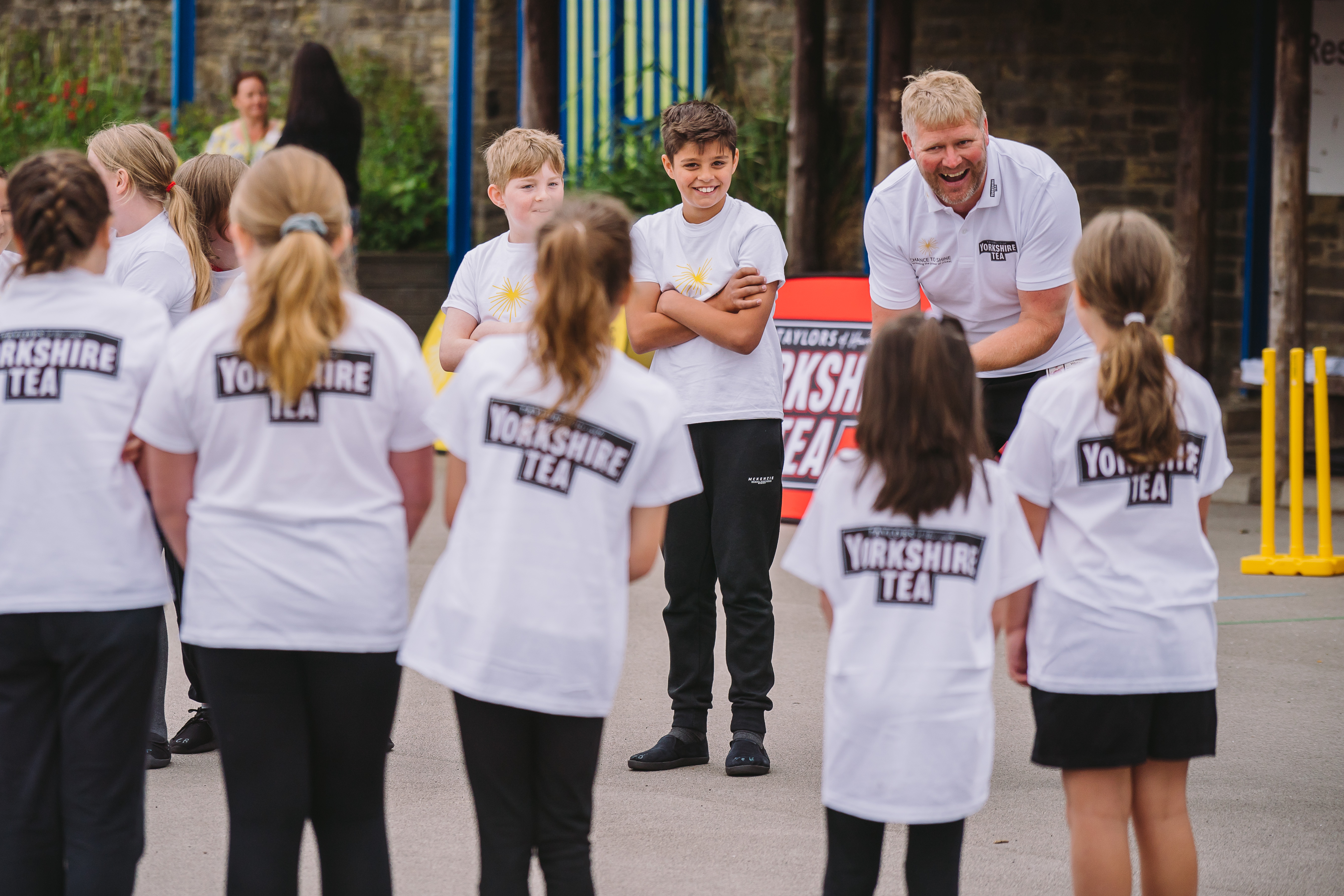 Matthew Hoggard helped out at the launch of National Cricket Week.