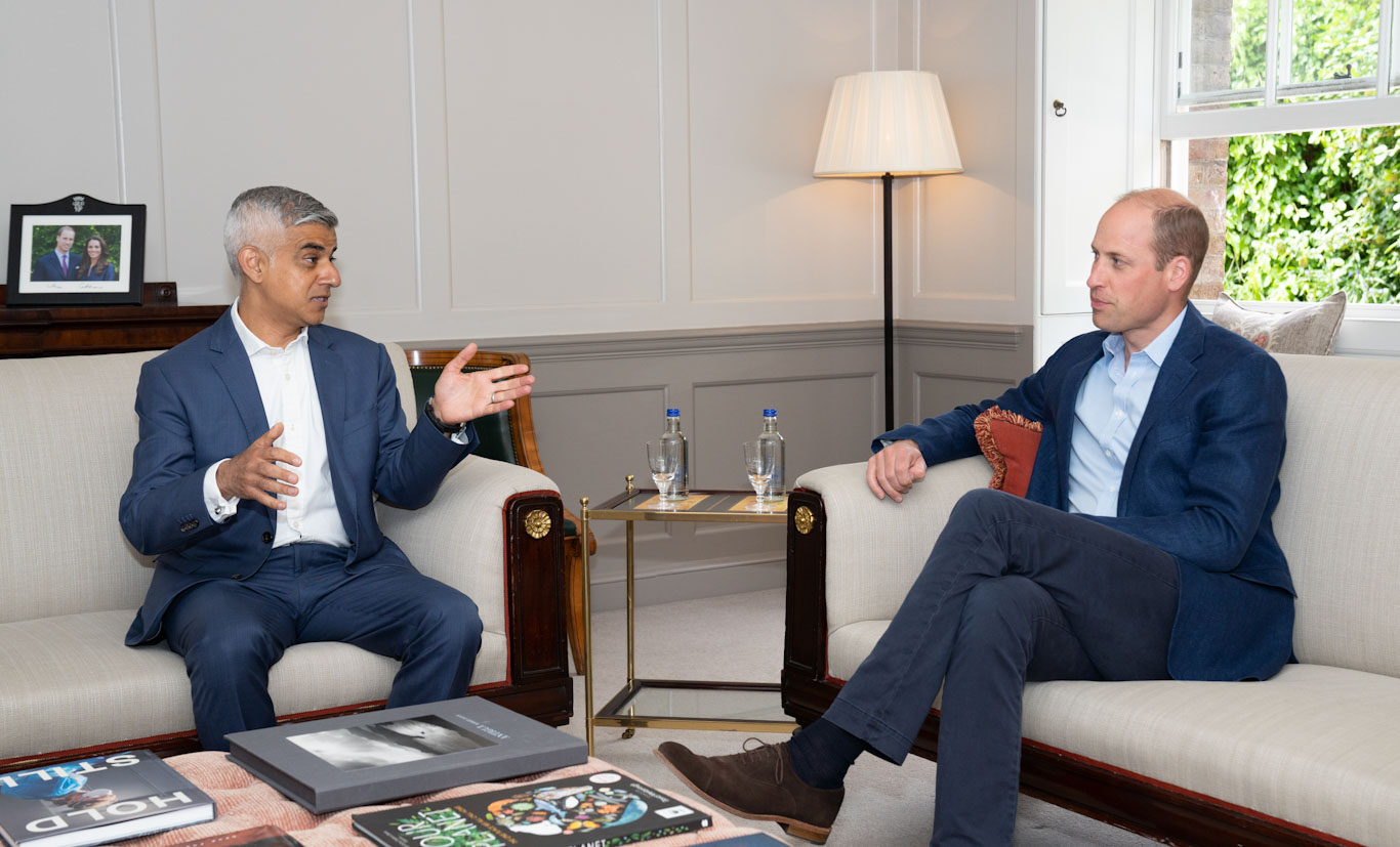 William meets London mayor Sadiq Khan