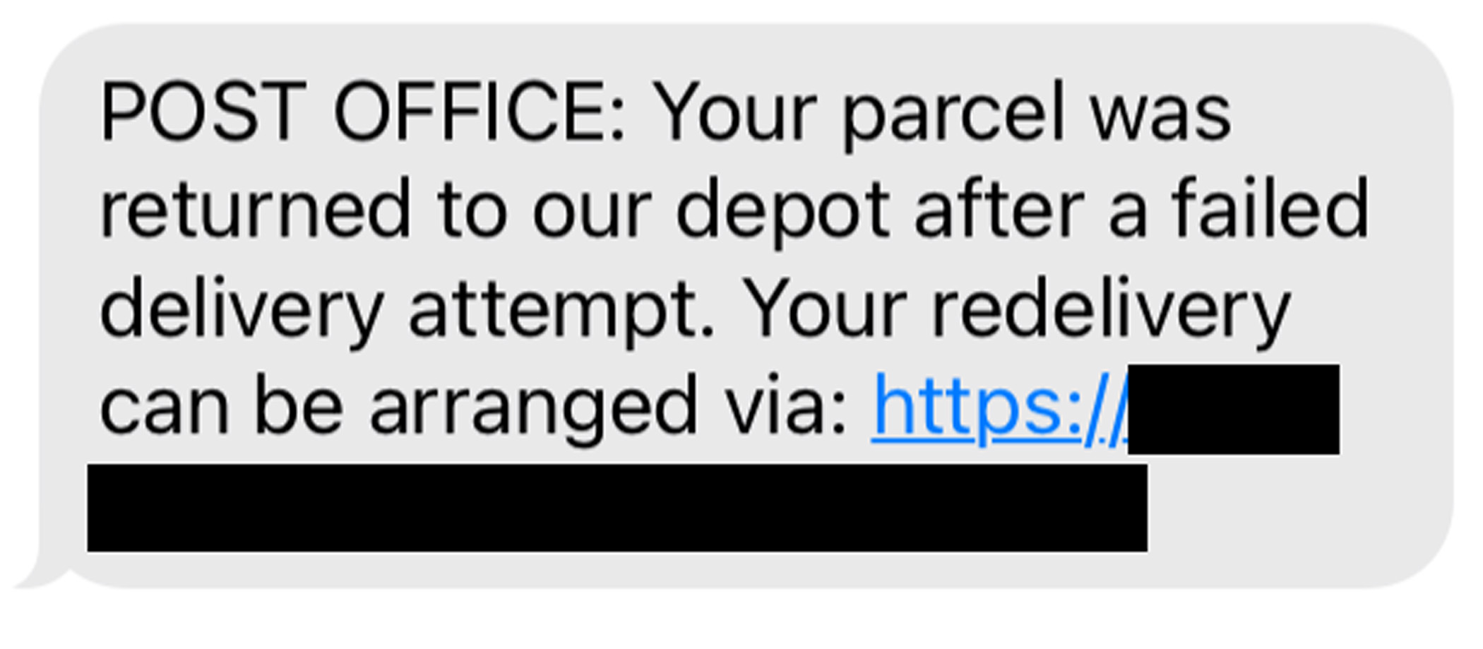 The Post Office scam text reported by Trading Standards (Trading Standards/PA)