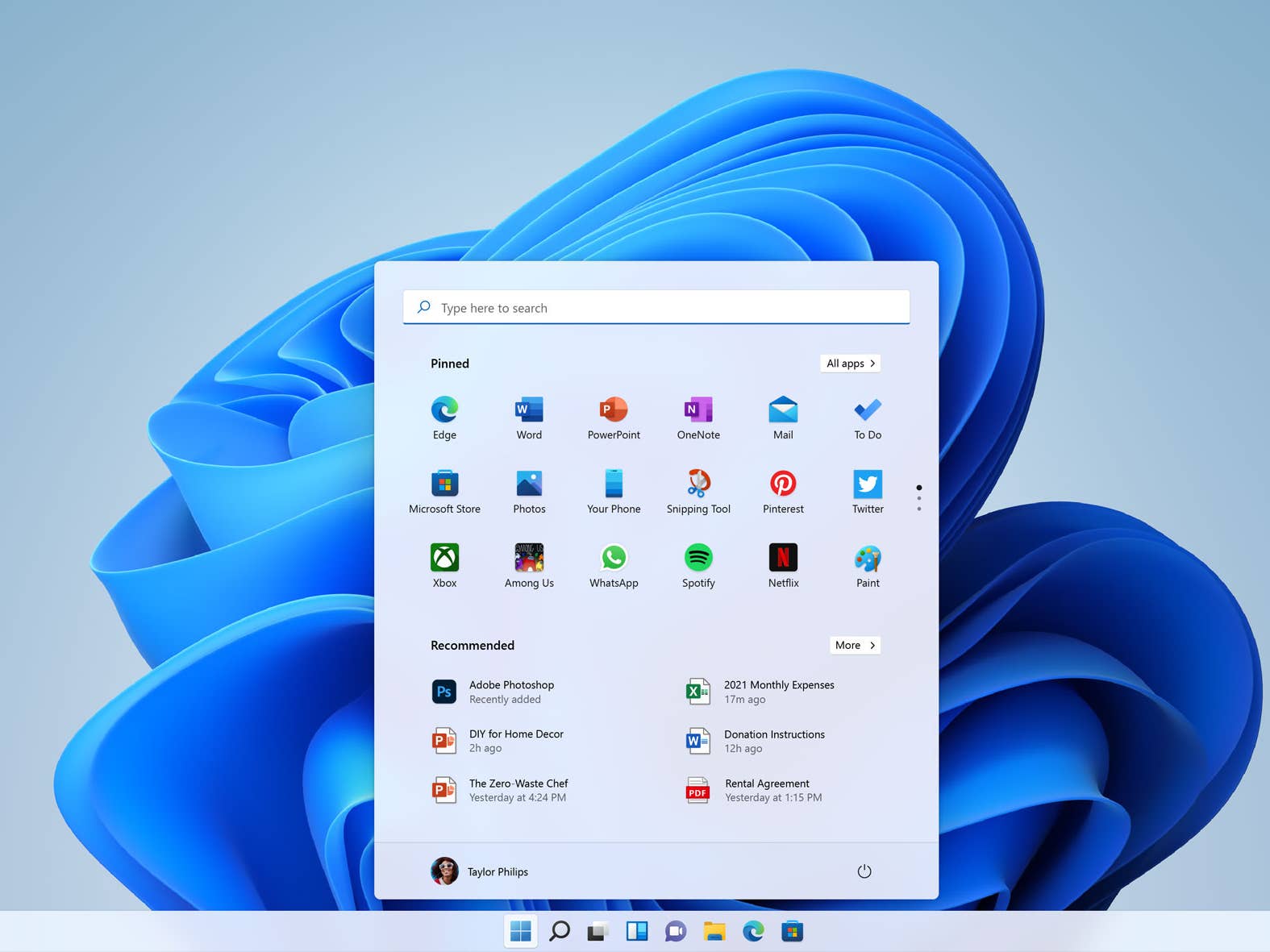 The new Windows 11 Start Menu