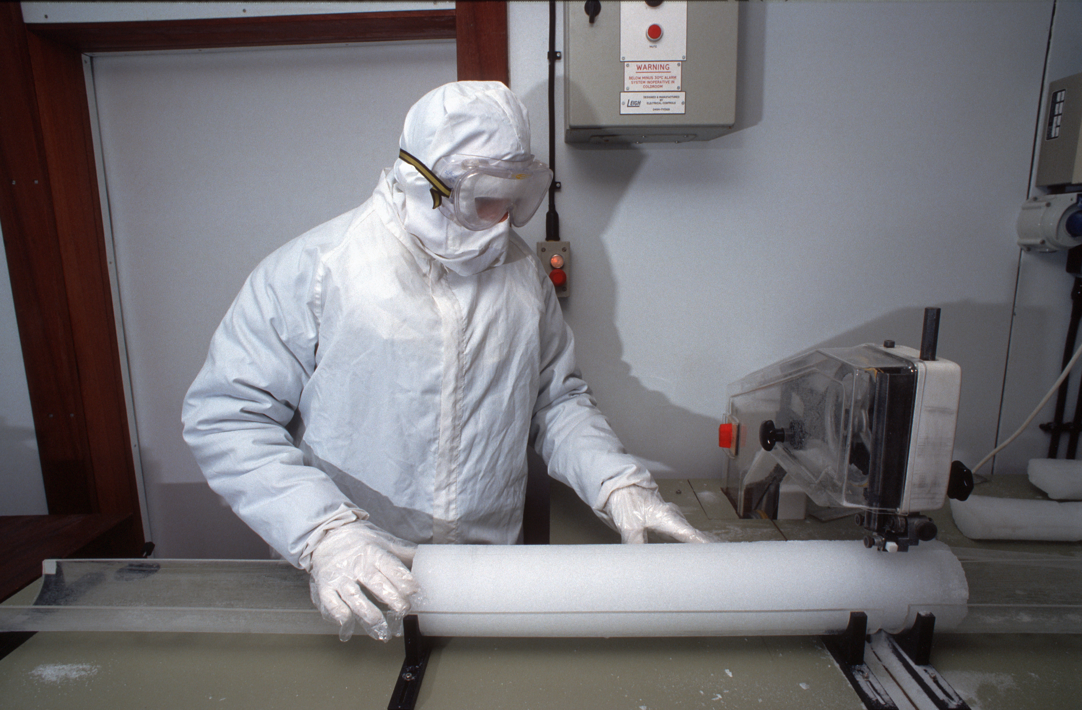 Ice core scientist at work