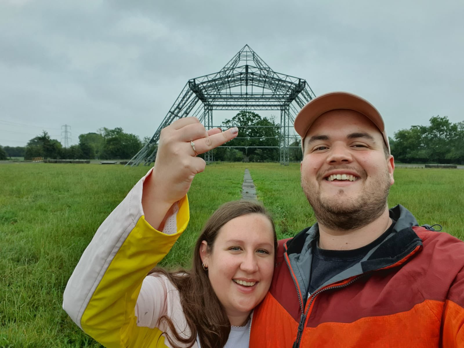 Felicity Cooney and Freddy Bevan got engaged under the Pyramid Stage last year (Felicity Cooney/PA)