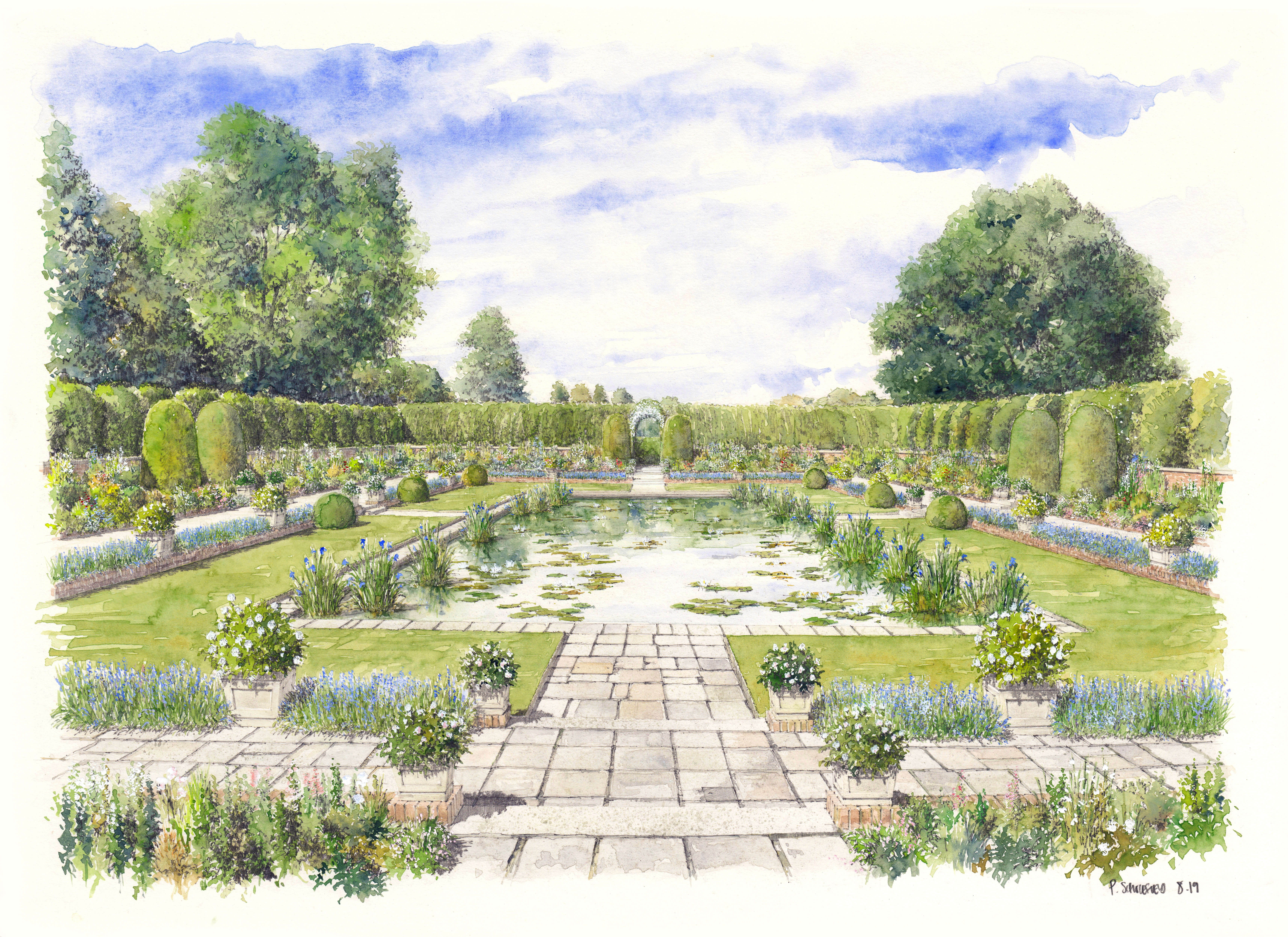 Artist's Impression of the redesigned Sunken Garden 