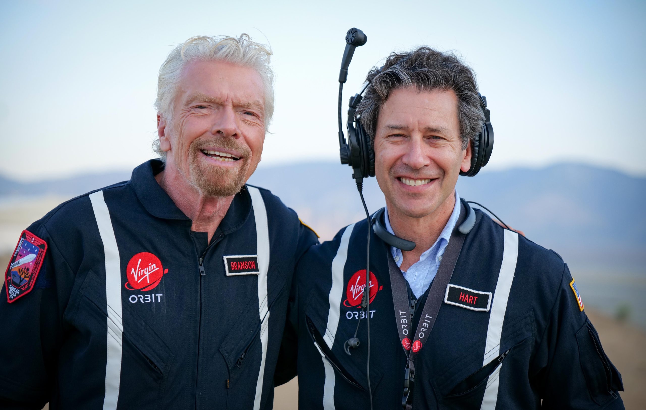 Richard Branson, with Virgin Orbit CEO Dan Hart