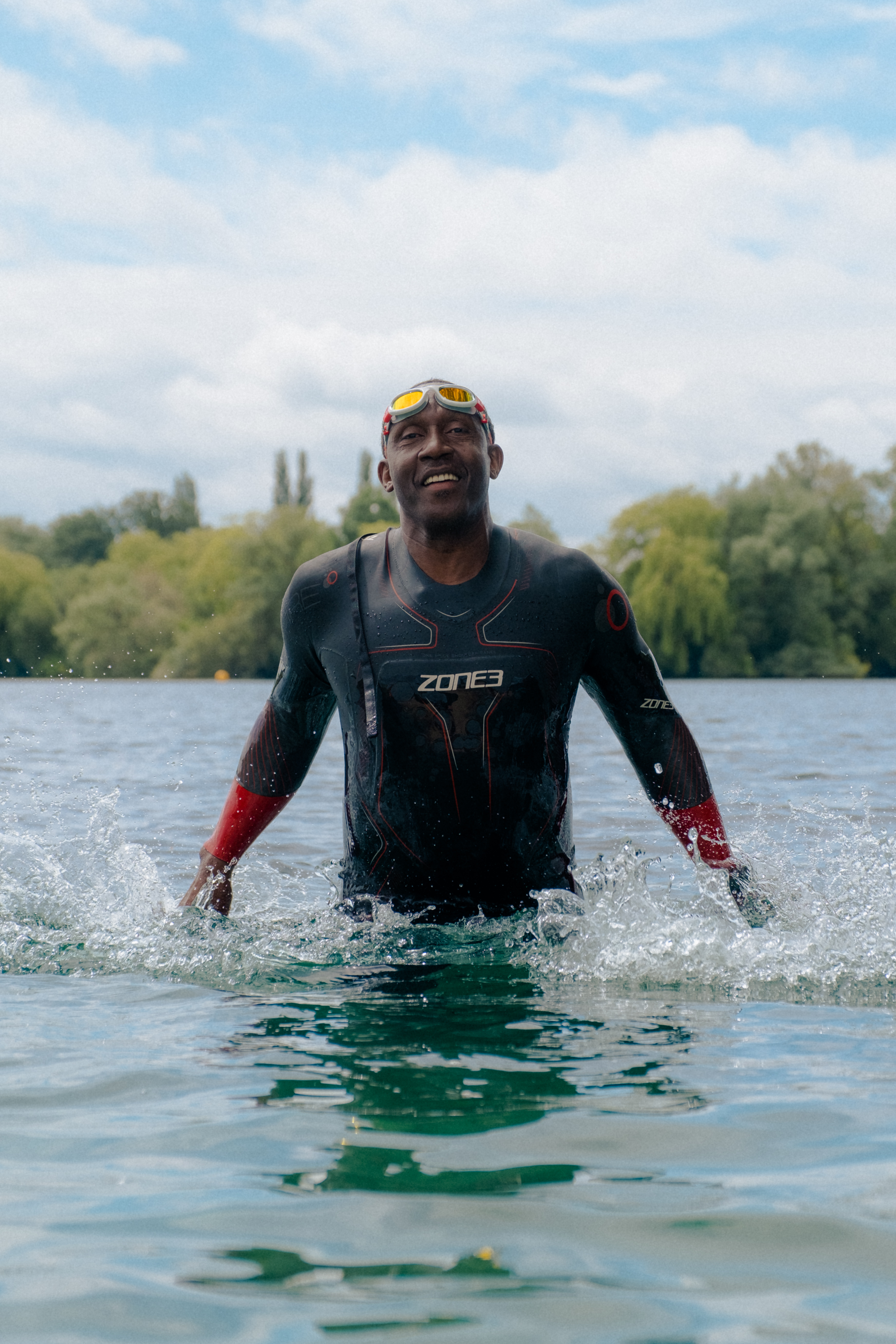 Linford Christie wild swimming