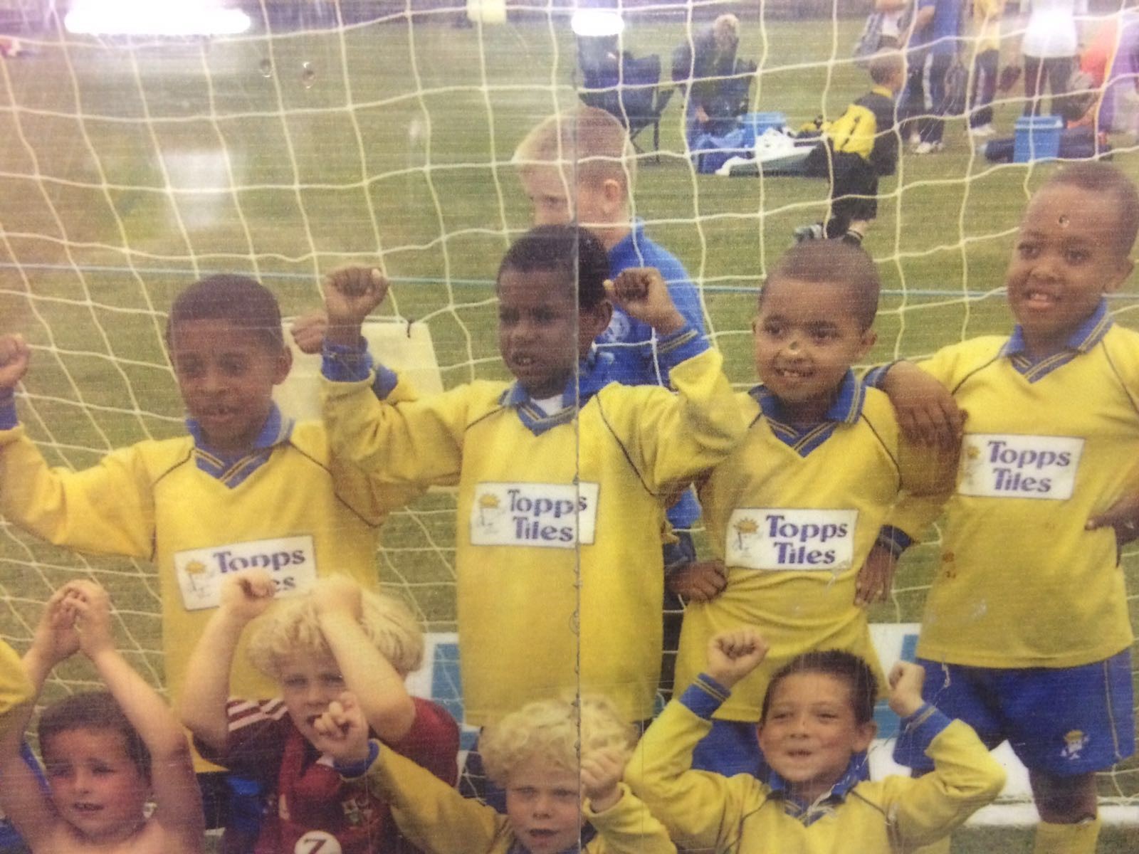 A six-year-old Marcus Rashford with his junior team Fletcher Moss Rangers