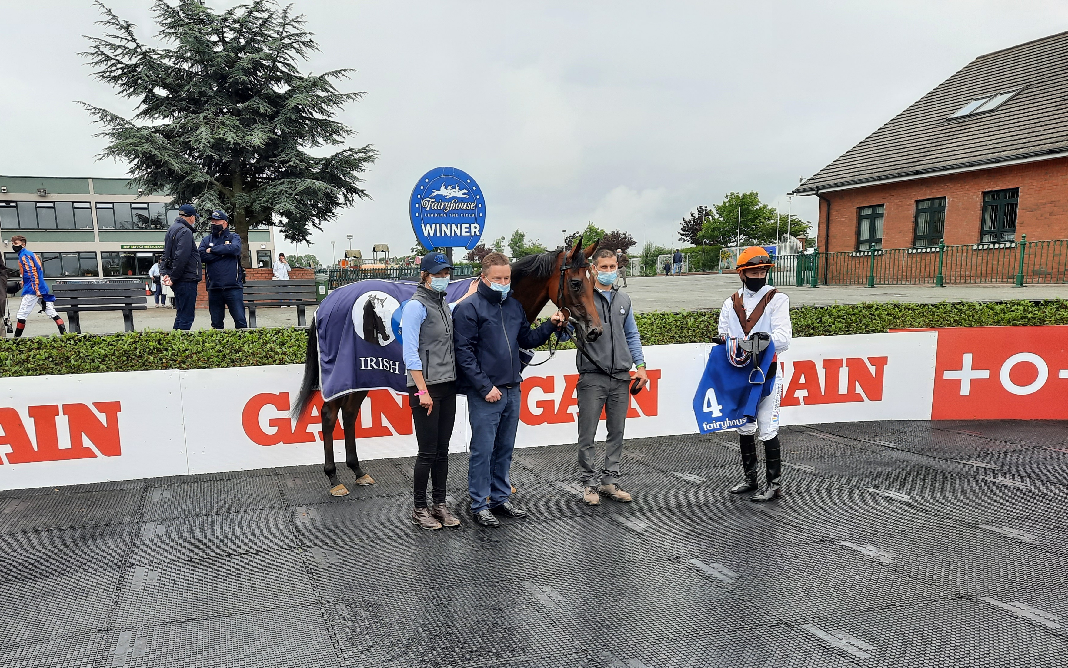 Pearls Galore after winning the Group Three Brownstown Stakes at Fairyhouse