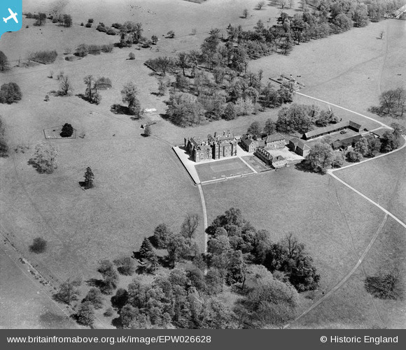 The former Belhus Mansion in 1929, before its demolition in 1957. The image shows faint traces of the buried circular garden feature to the left. (Historic England/ PA)