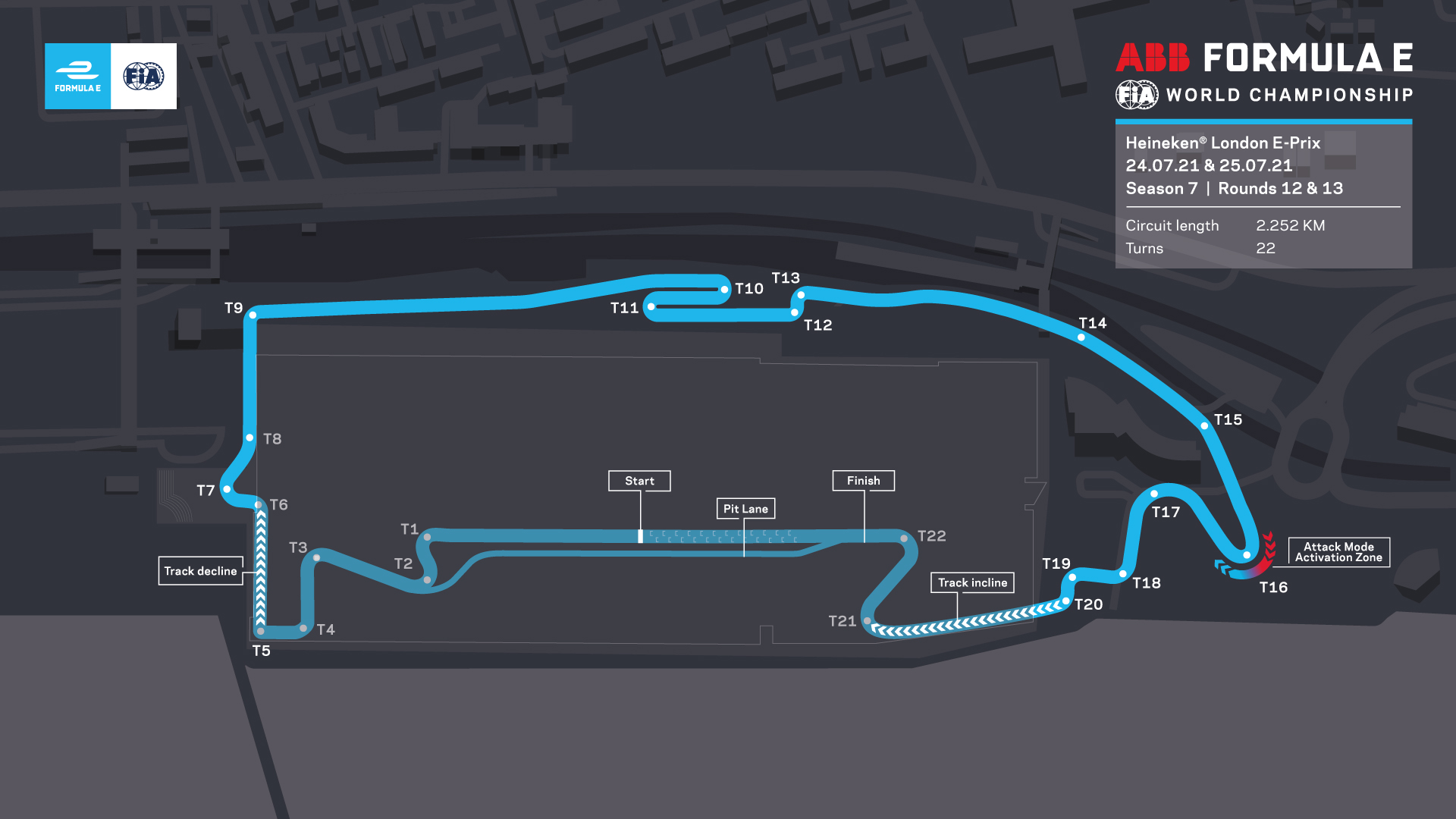 London Formula E track map