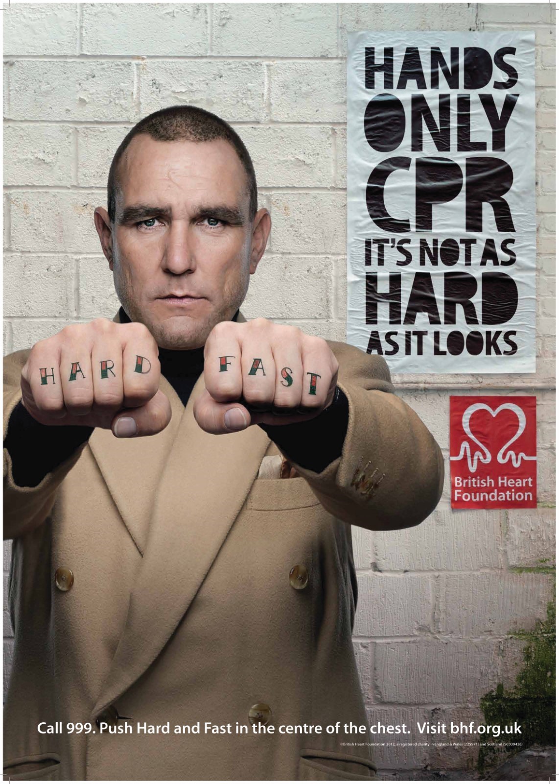 Hands only CPR campaign led by Vinnie Jones in 2012