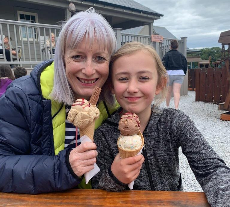 Daughter Andrea and grandaughter Emily