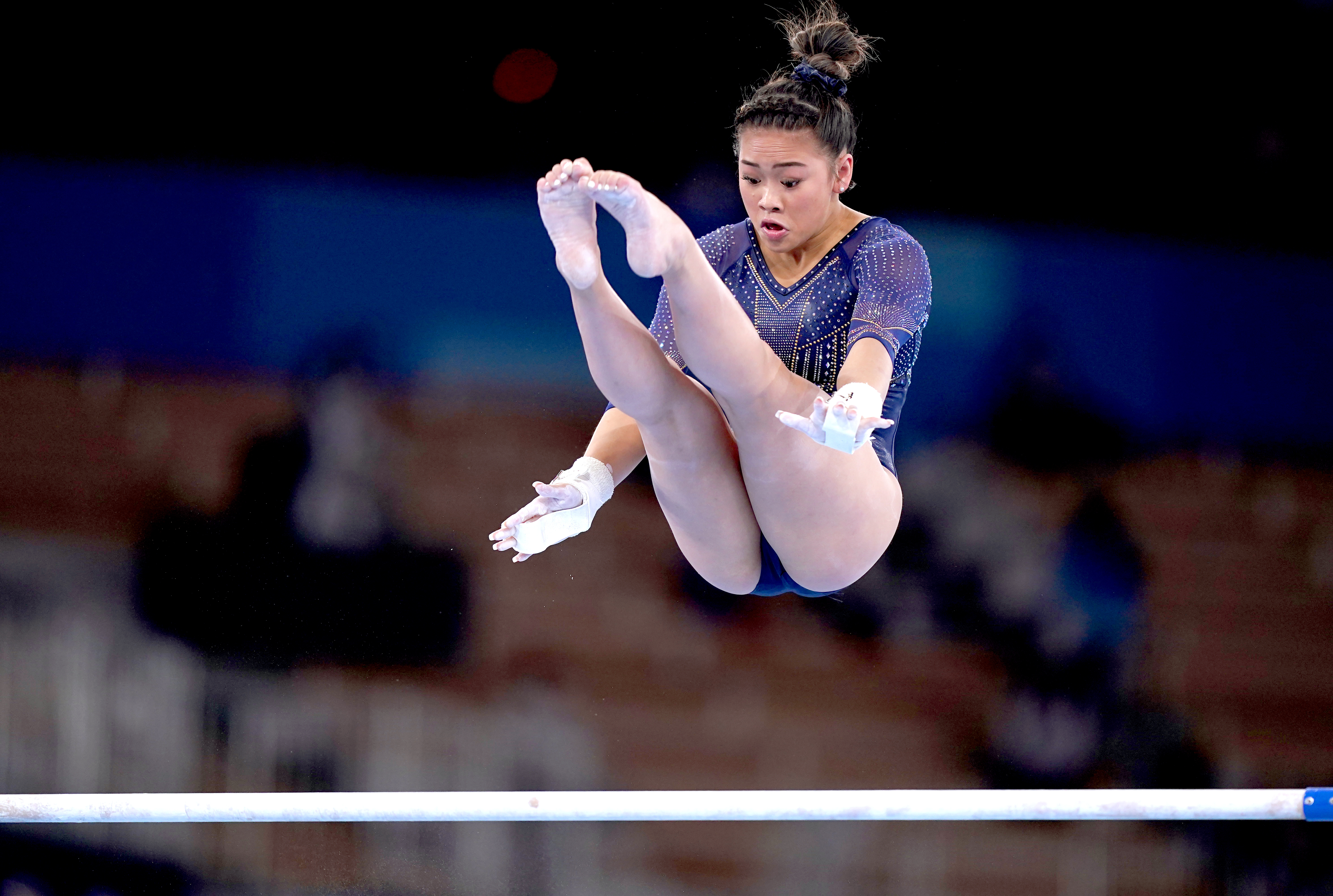 USA's Sunisa Lee during the Women's Uneven Bars Final