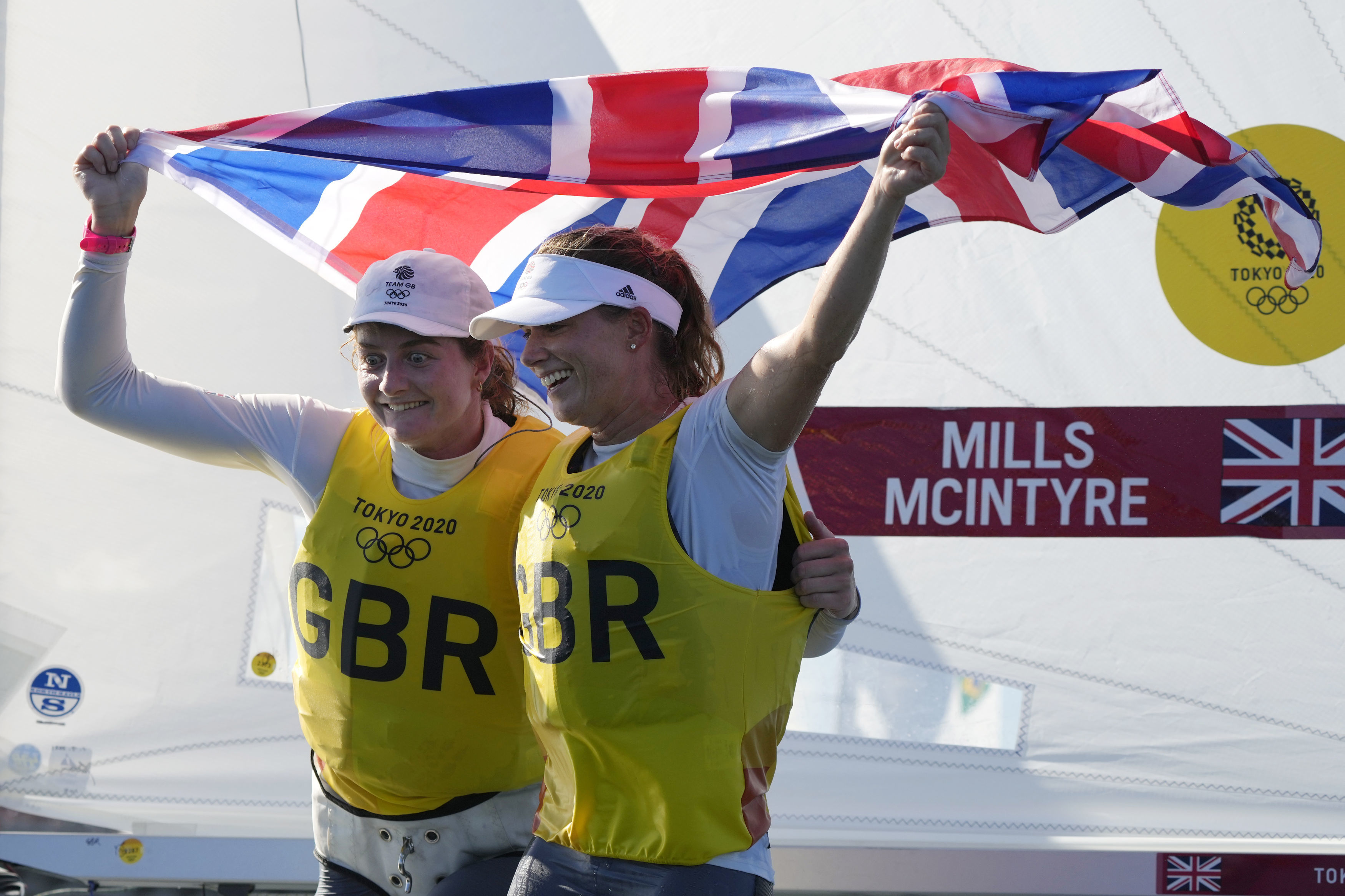 Great Britain's Hannah Mills and Eilidh McIntyre