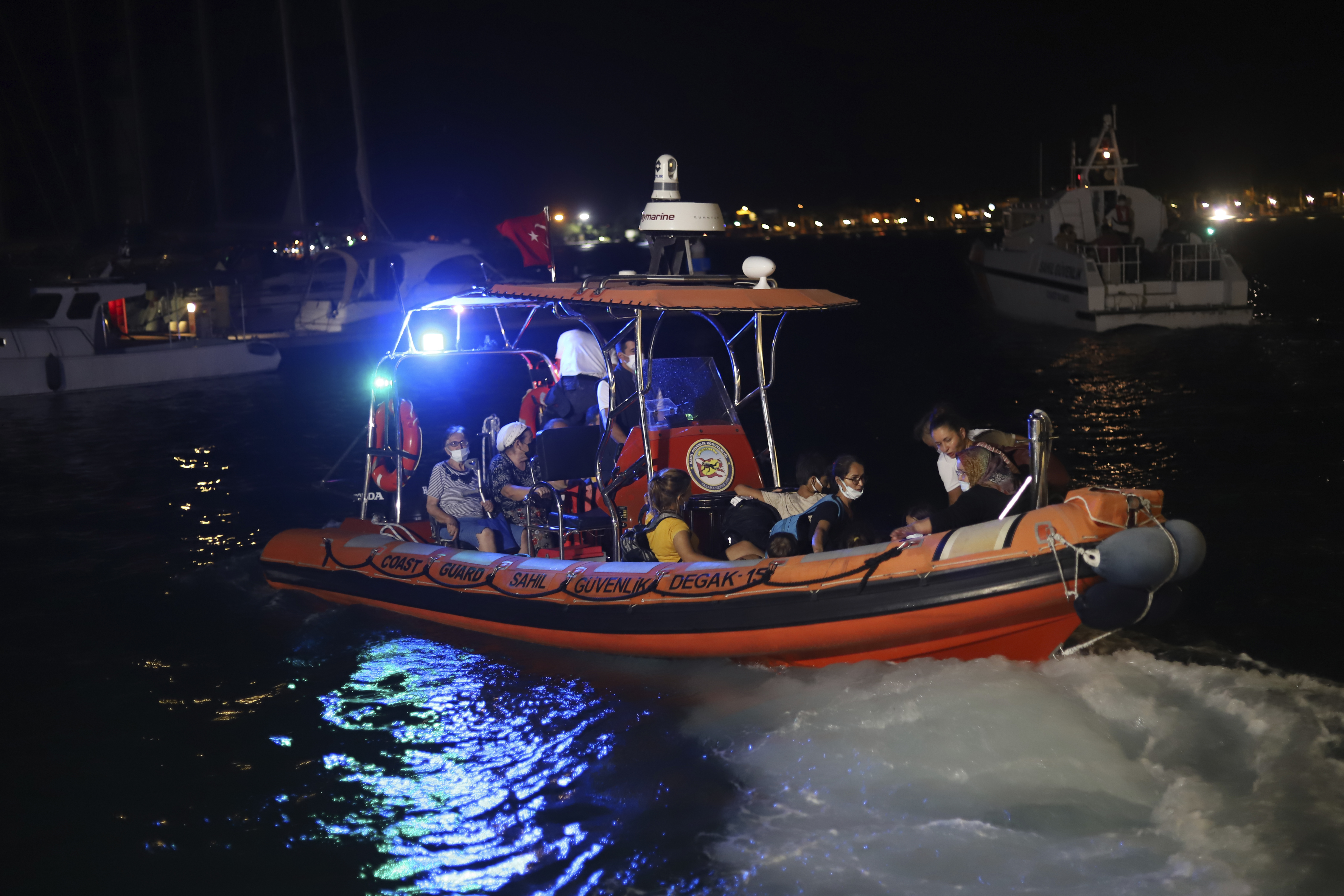 Evacuation by boat