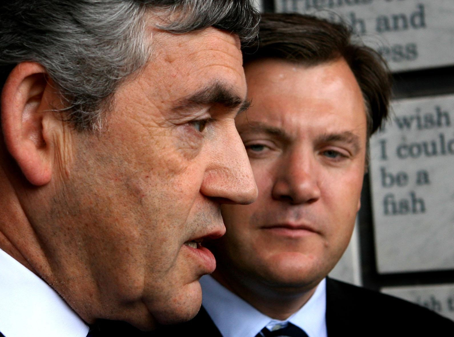 Ed Balls, then Secretary of State for Children, Schools and Families (right) with then Prime Minister Gordon Brown in 2007 (Anthony Devlin/PA) 