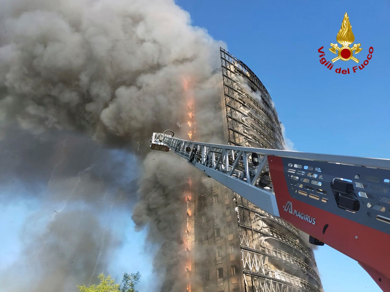 Highrise apartment block in Milan destroyed by fire Express & Star