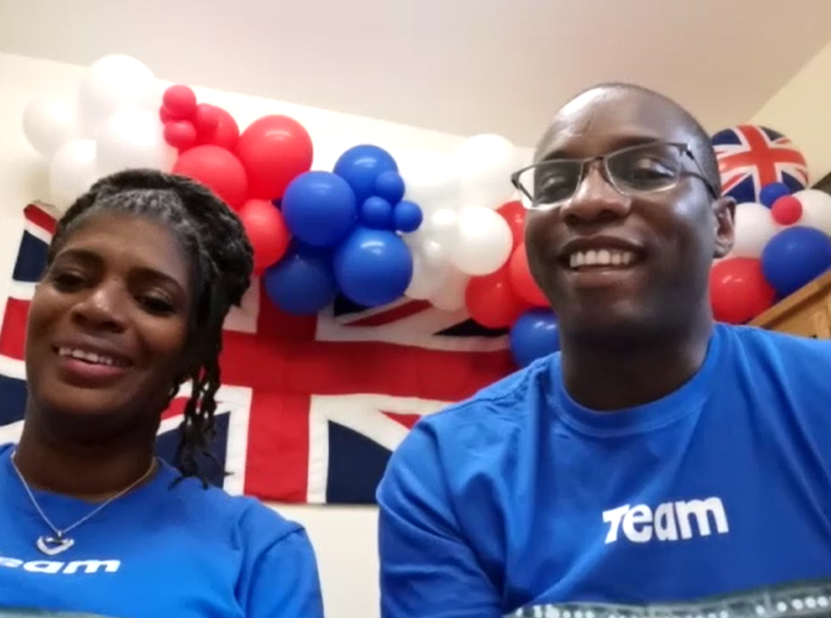 Kadeena Cox's parents, mother Jasmin Williams (left) and father Asmond Williams