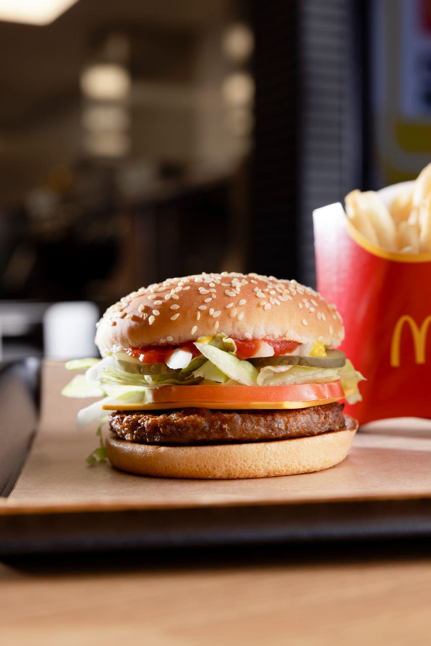 Plant based burger mcdonalds information