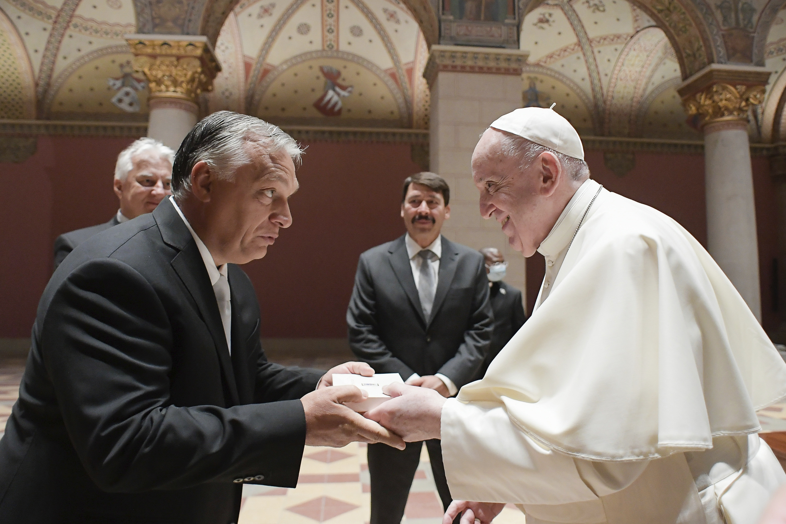 Pope Francis meets with Hungarian Prime Minister Viktor Orban 