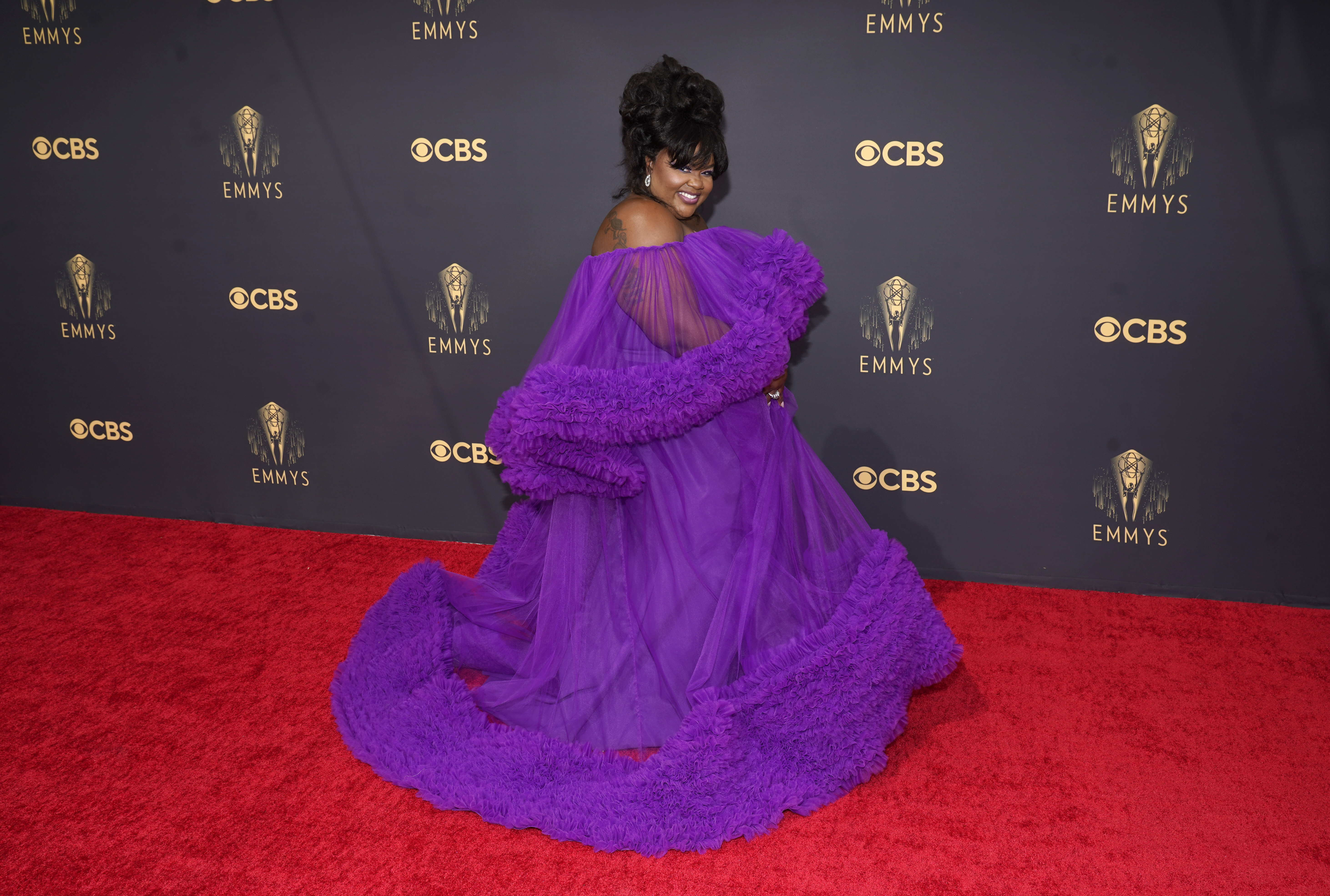 Nicole Byer arrives at the 73rd Primetime Emmy Awards