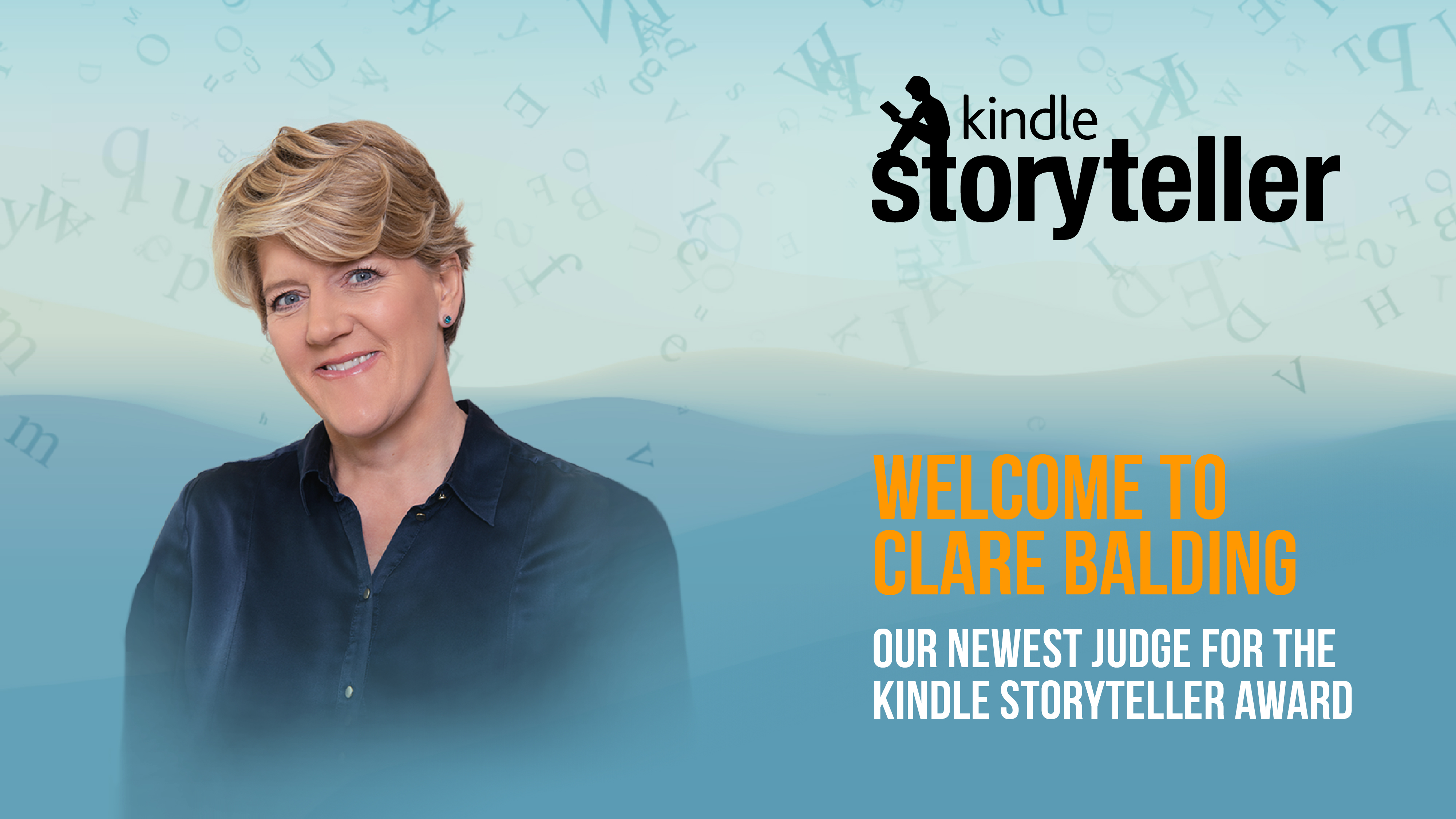 Clare Balding in a promo shot for Kindle Storyteller Awards