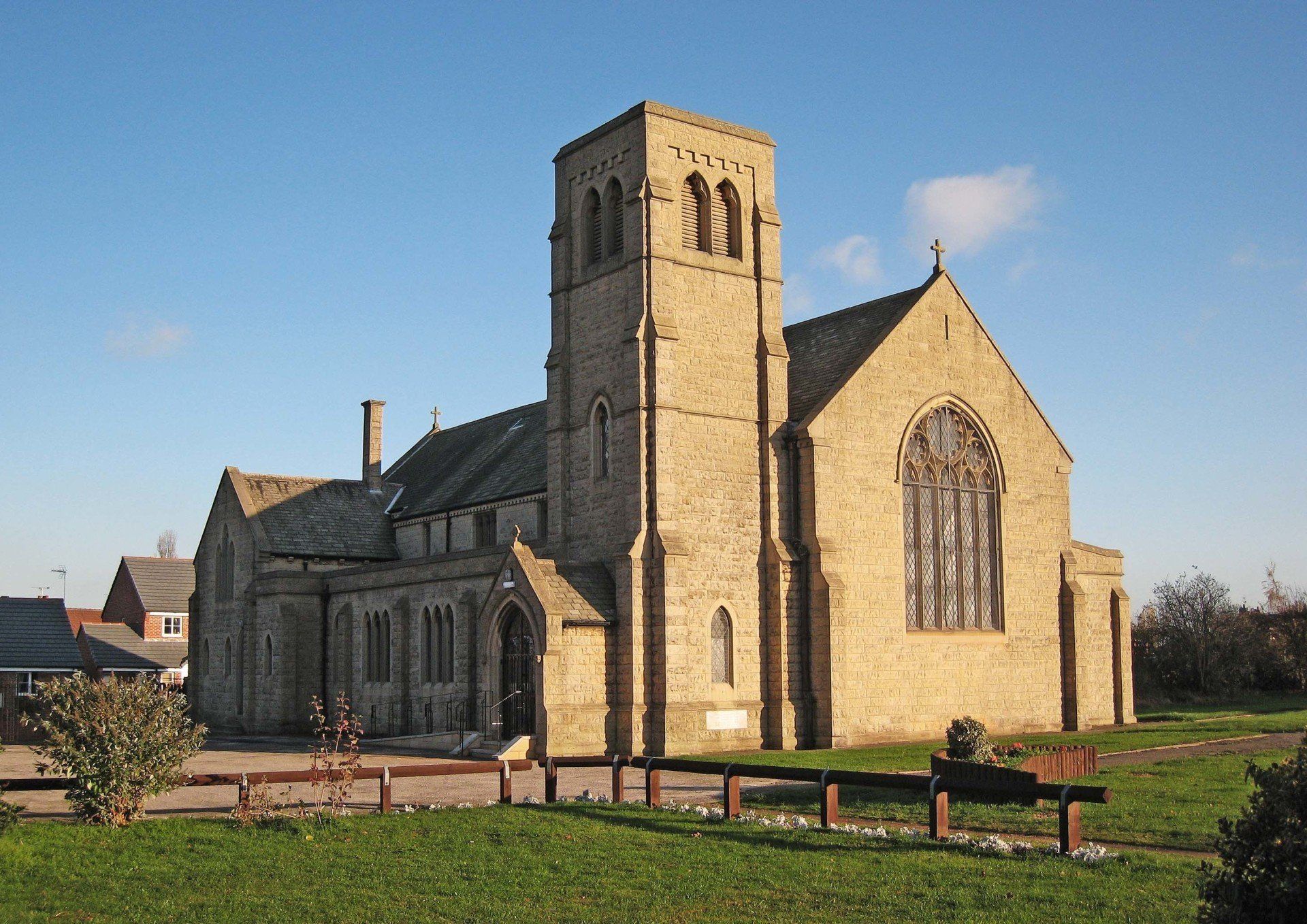 The St Simon and St Jude Church in the village of Thurcroft, near Rotherham