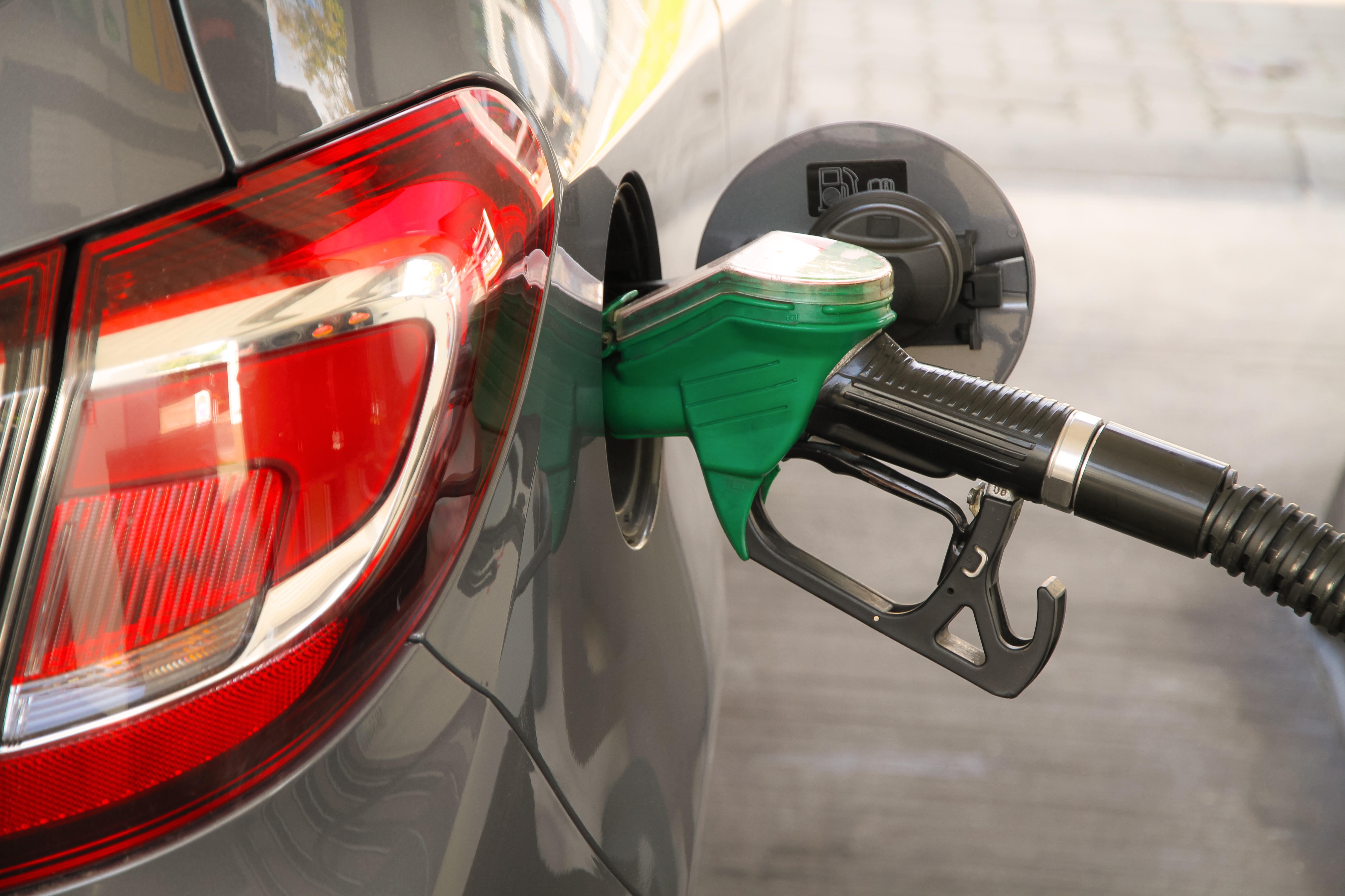 Car refueling at the petrol station