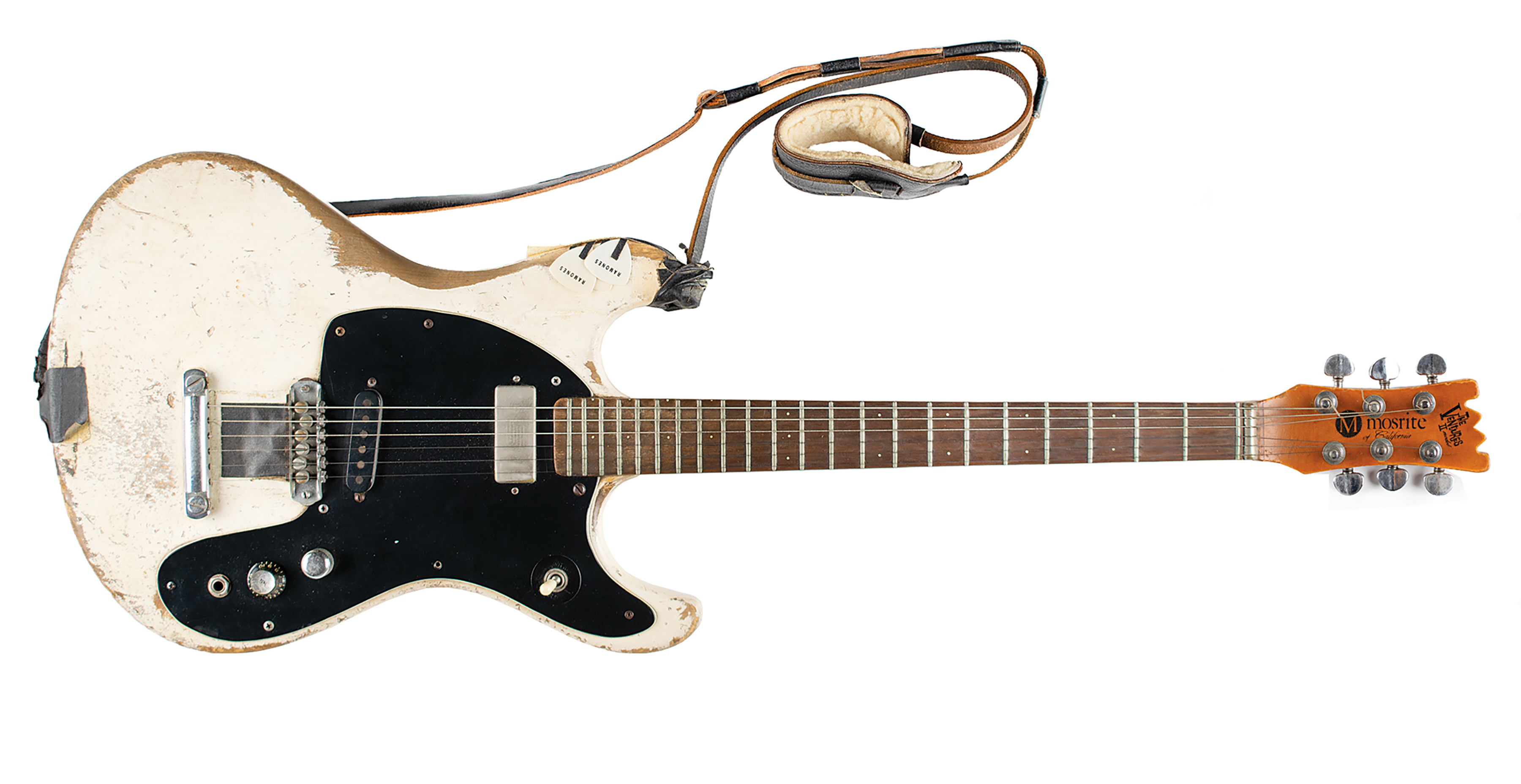 The 1965 Mosrite Ventures II electric guitar played by Johnny Ramone 