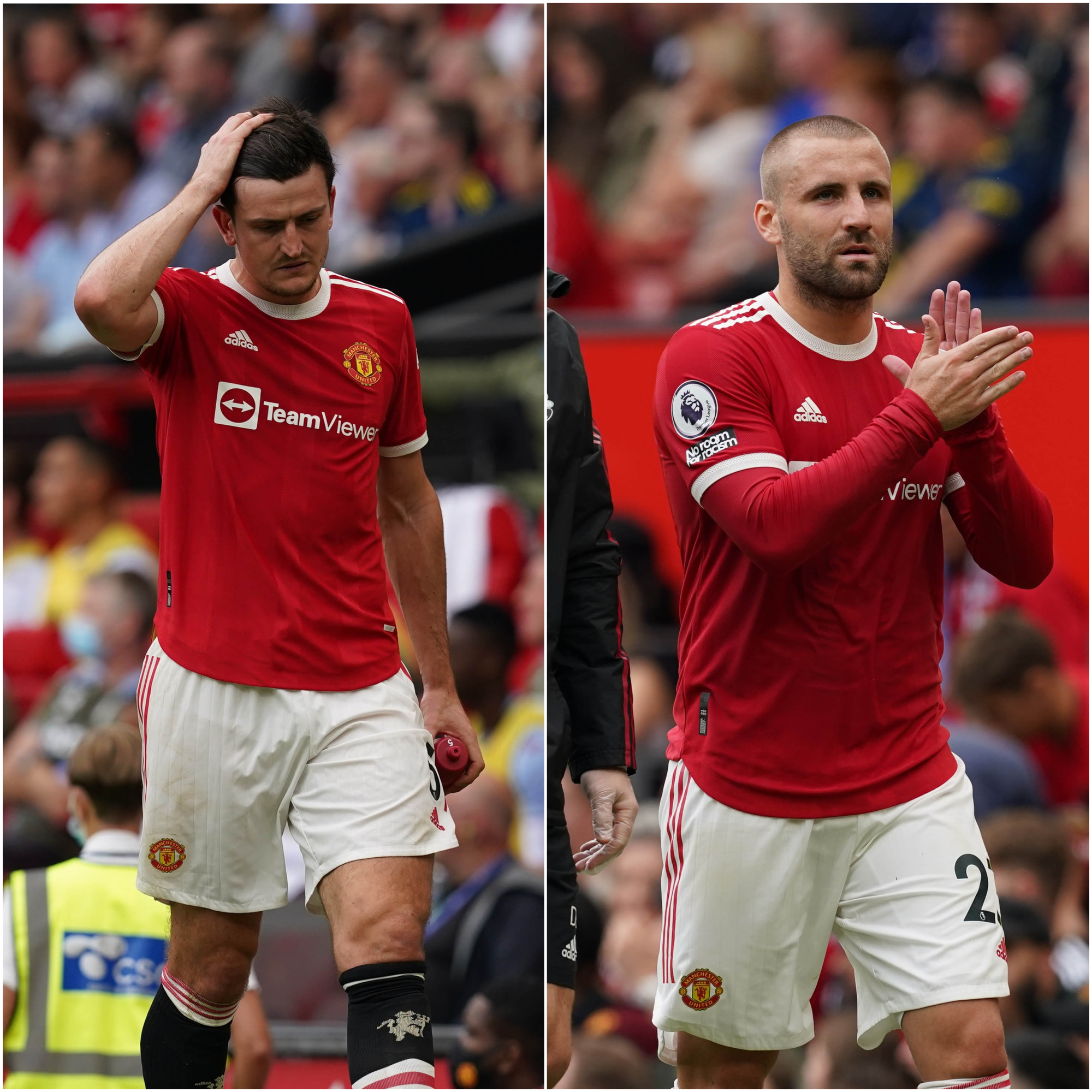 Maguire and Shaw sat out training