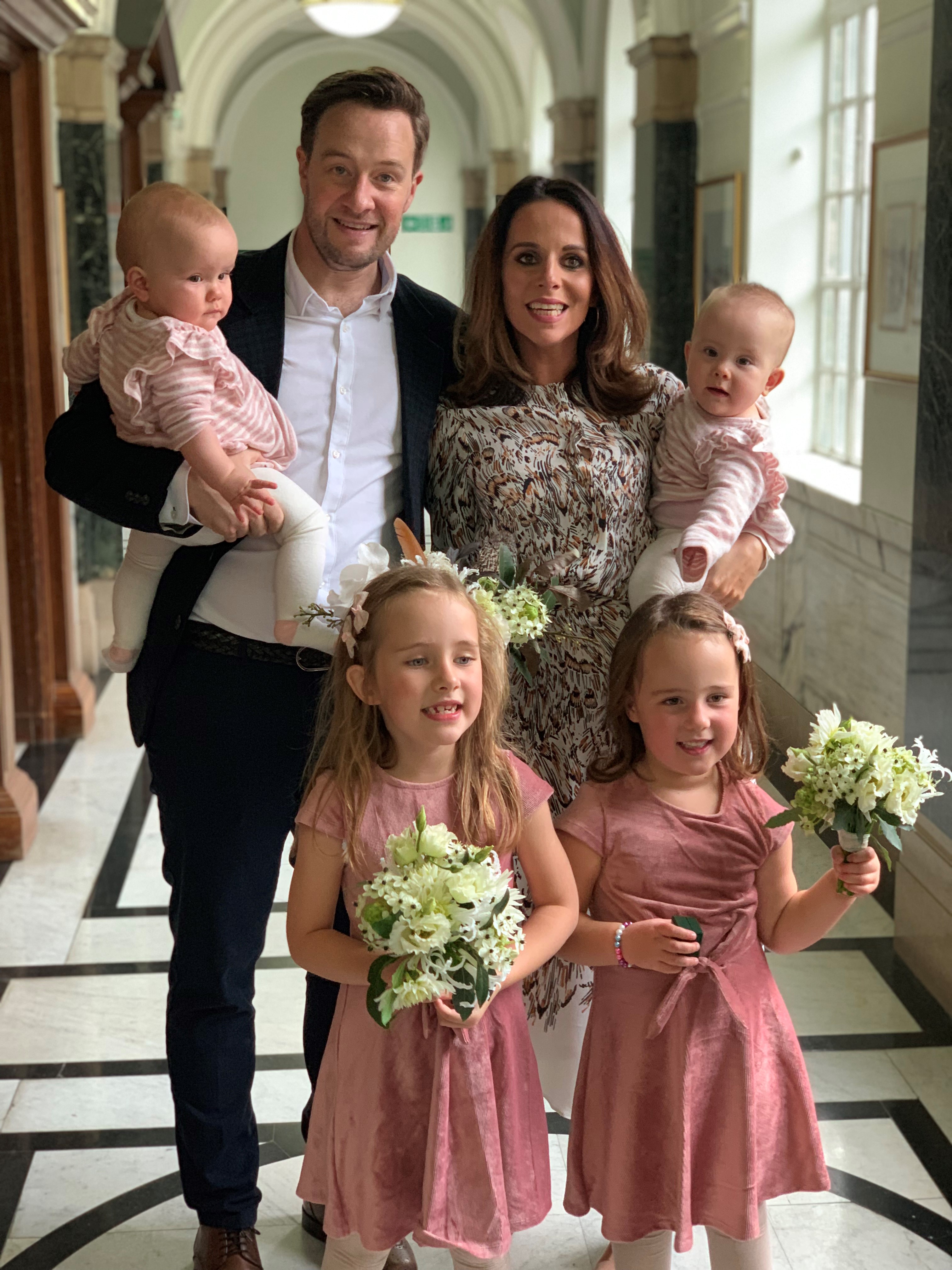 Mariam and Billy with their daughters at their wedding in 2019 (Family handout/PA)