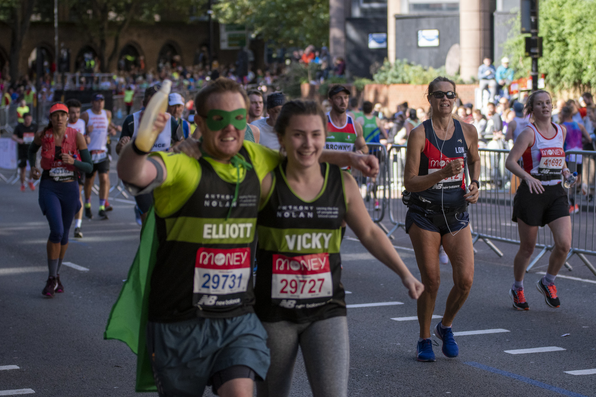 Vicky and Elliott running the London Marathon 