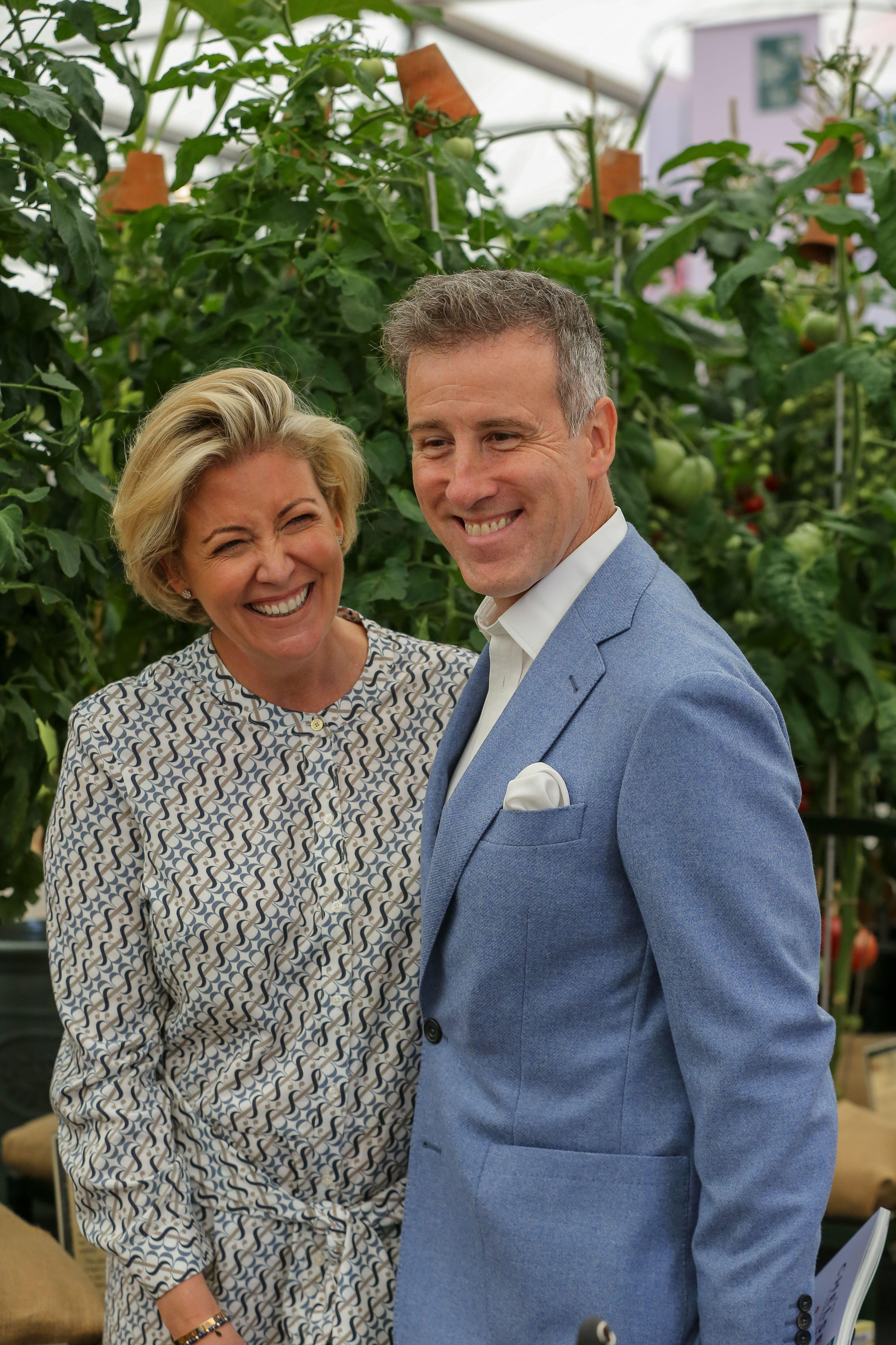 Anton Du Beke and his wife Hannah at this year's RHS Chelsea Flower Show (Alamy/PA)