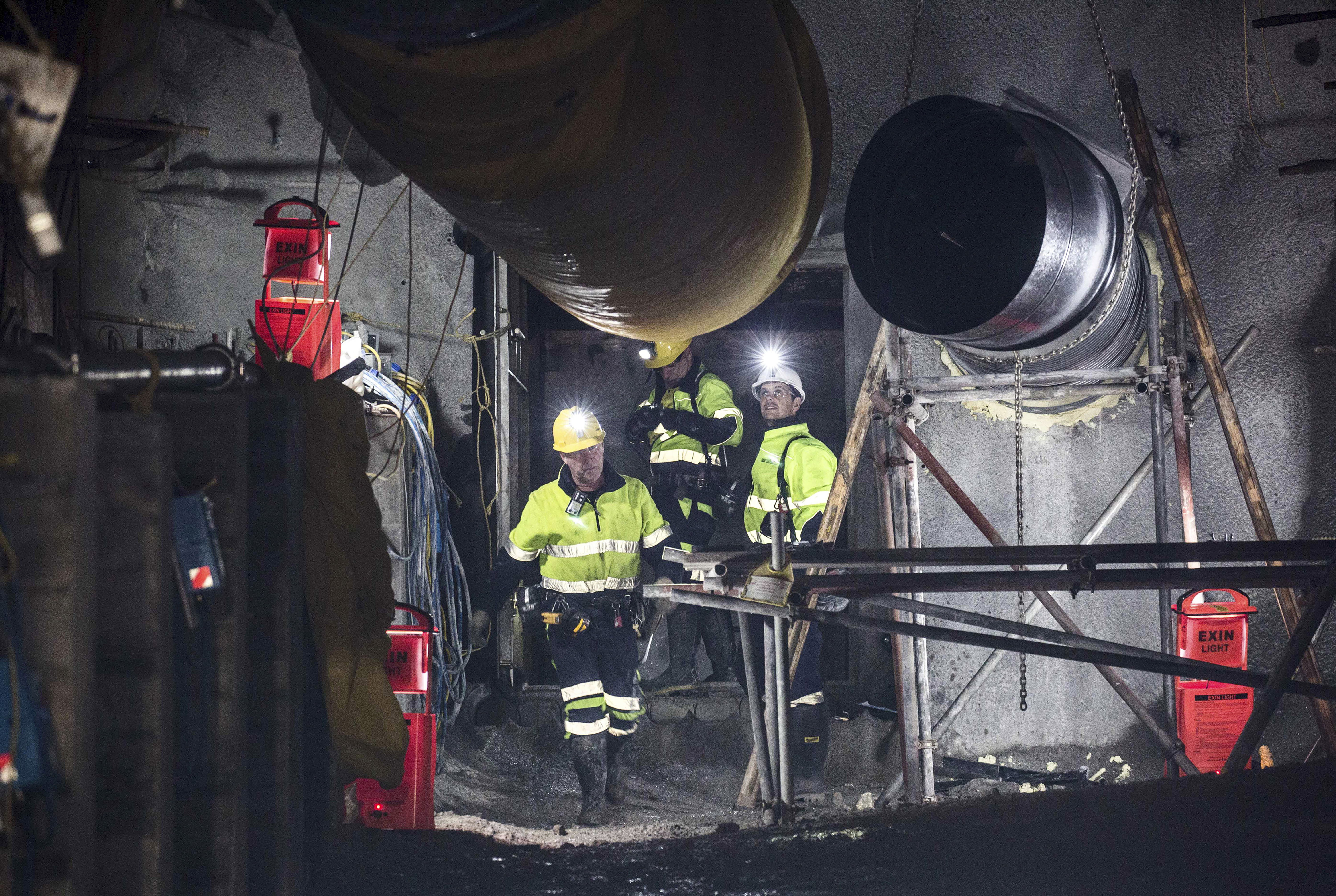 In 2011, men walked through after the first of the two airlock doors at the Pike River Mine, near Greymouth on the West Coast of New Zealand 
