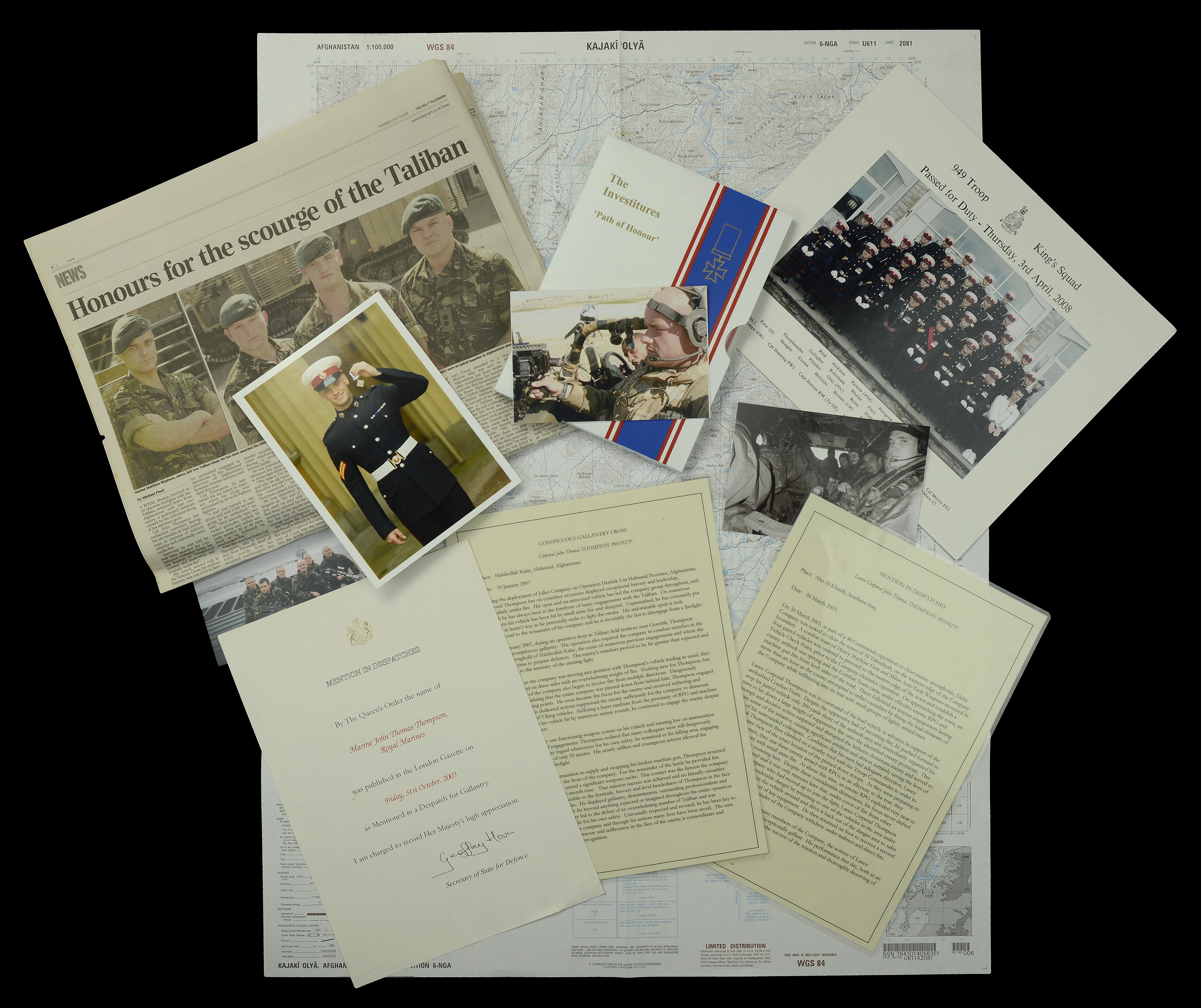 The items, which include Thompson's unpublished memoir, maps, photographs, paintings, letters and news clippings go on sale on December 8.