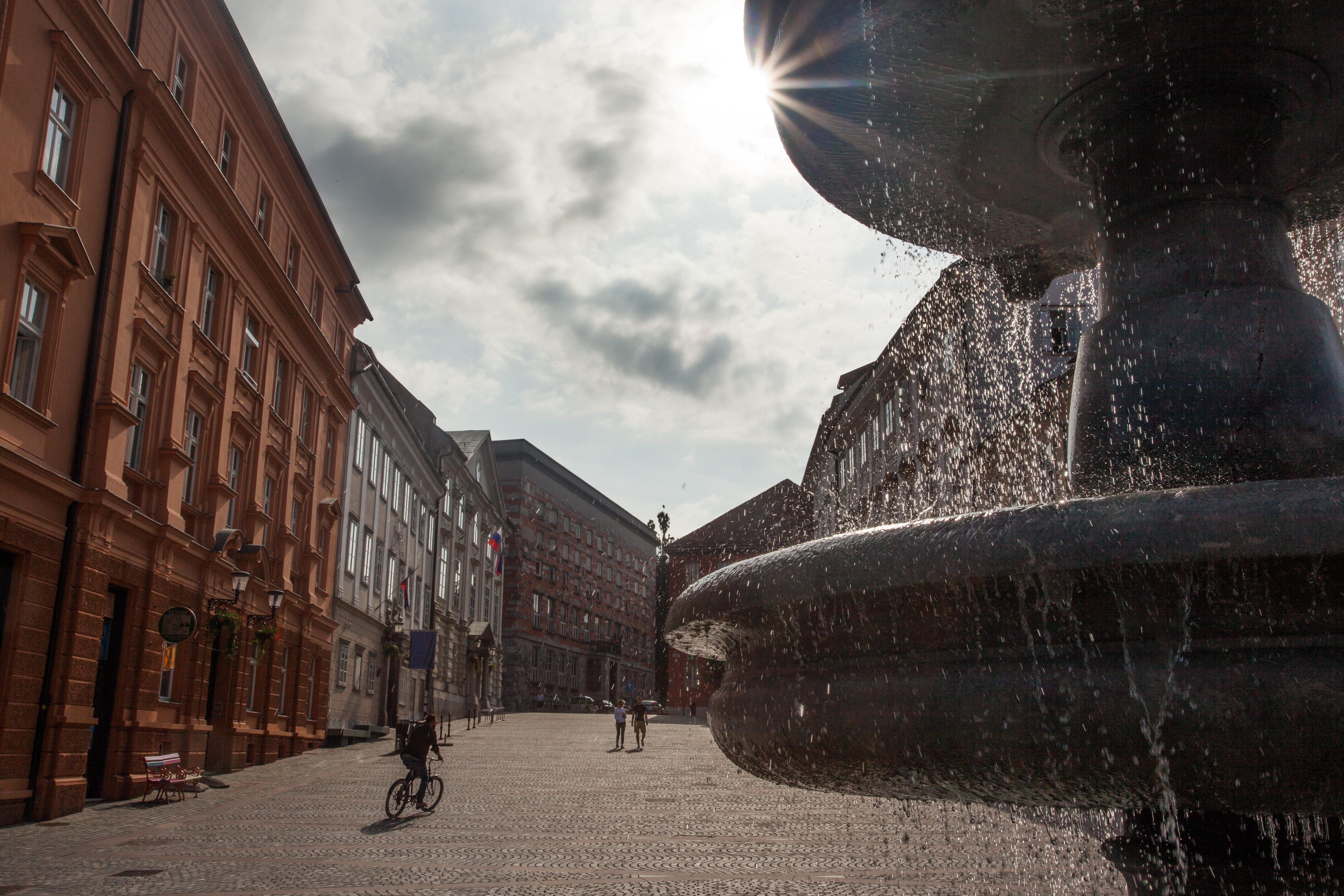 Street from the Castle square in Ljubljana