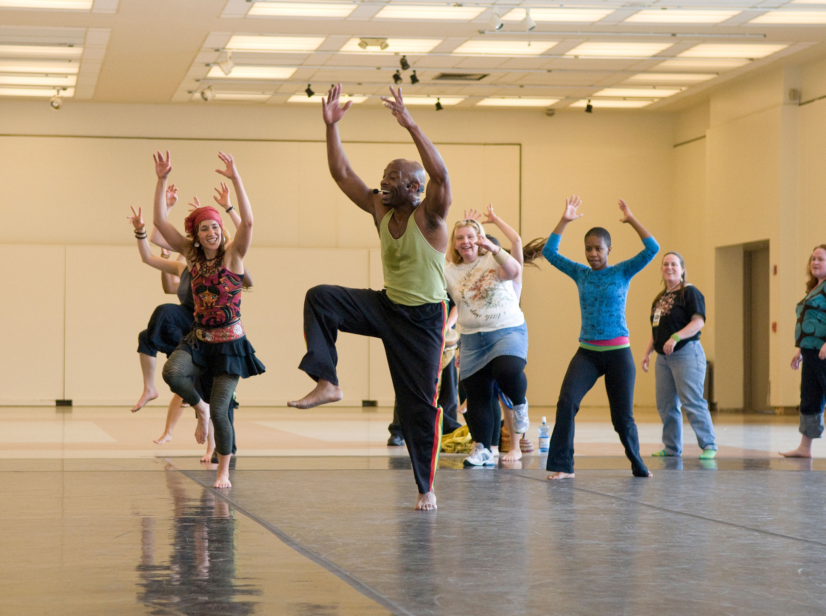 Indoor dance class