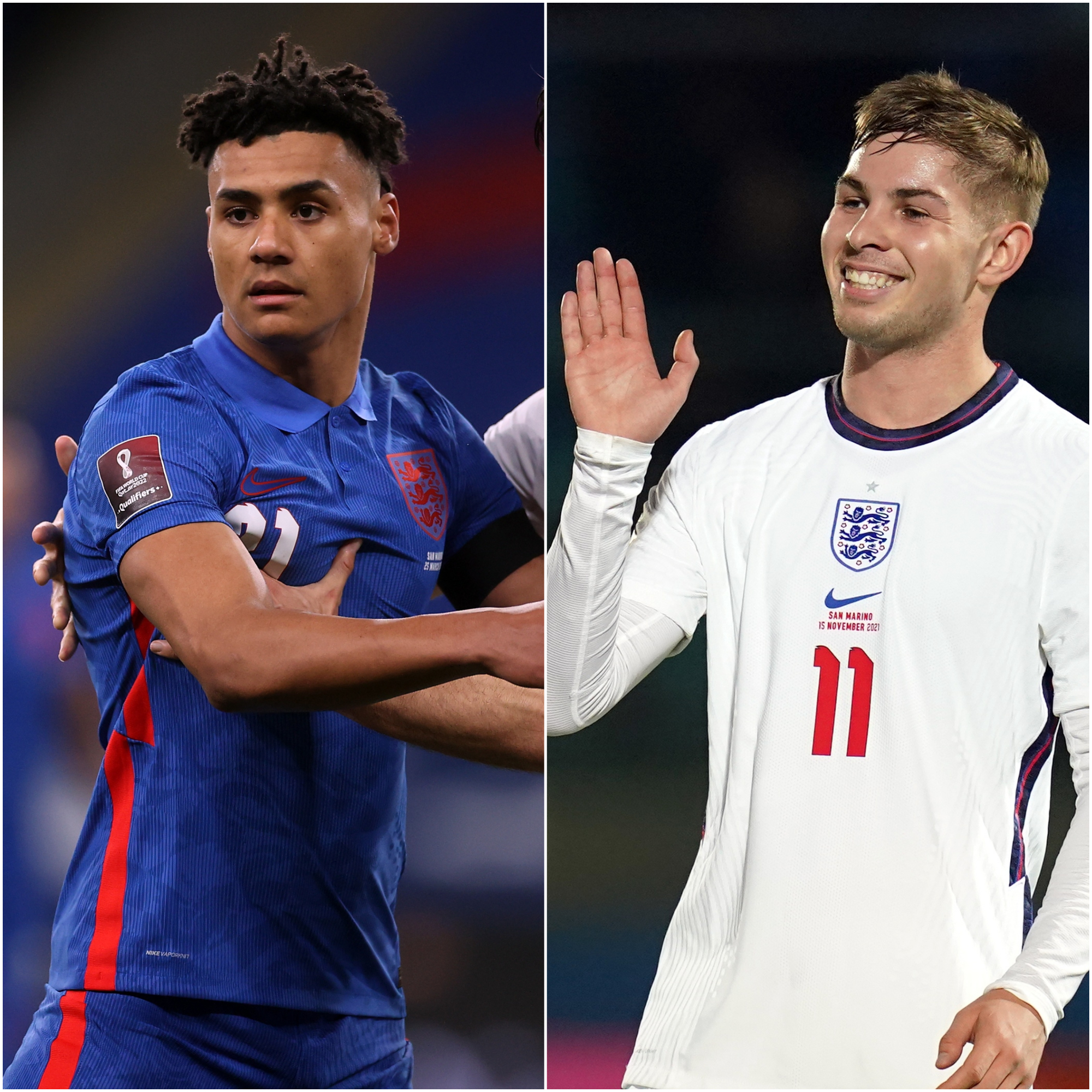 Ollie Watkins, left, and Emile Smith Rowe