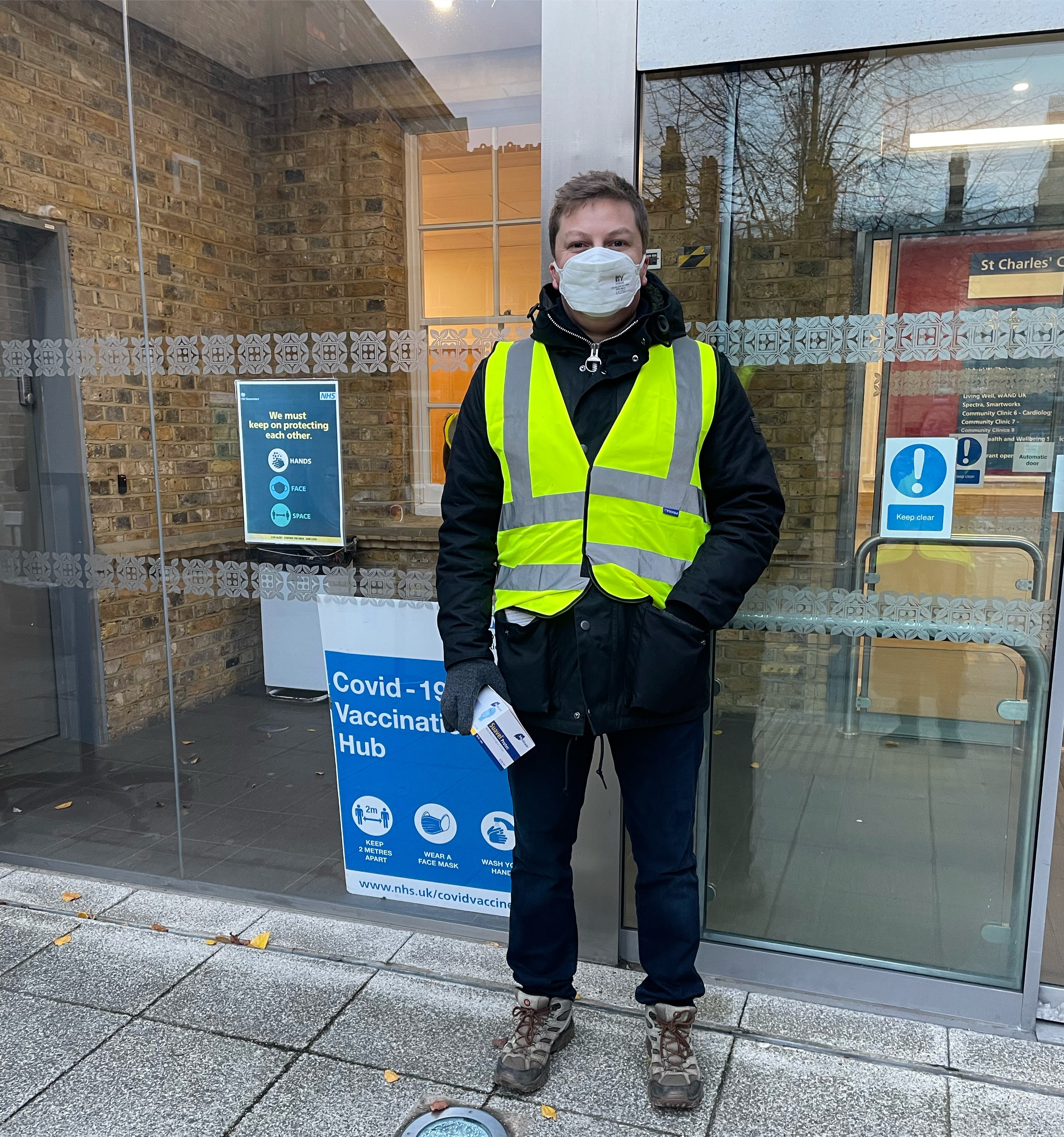 John Hardman has volunteered at Wembley Stadium and the Science Museum in London (NHSEngland/PA)