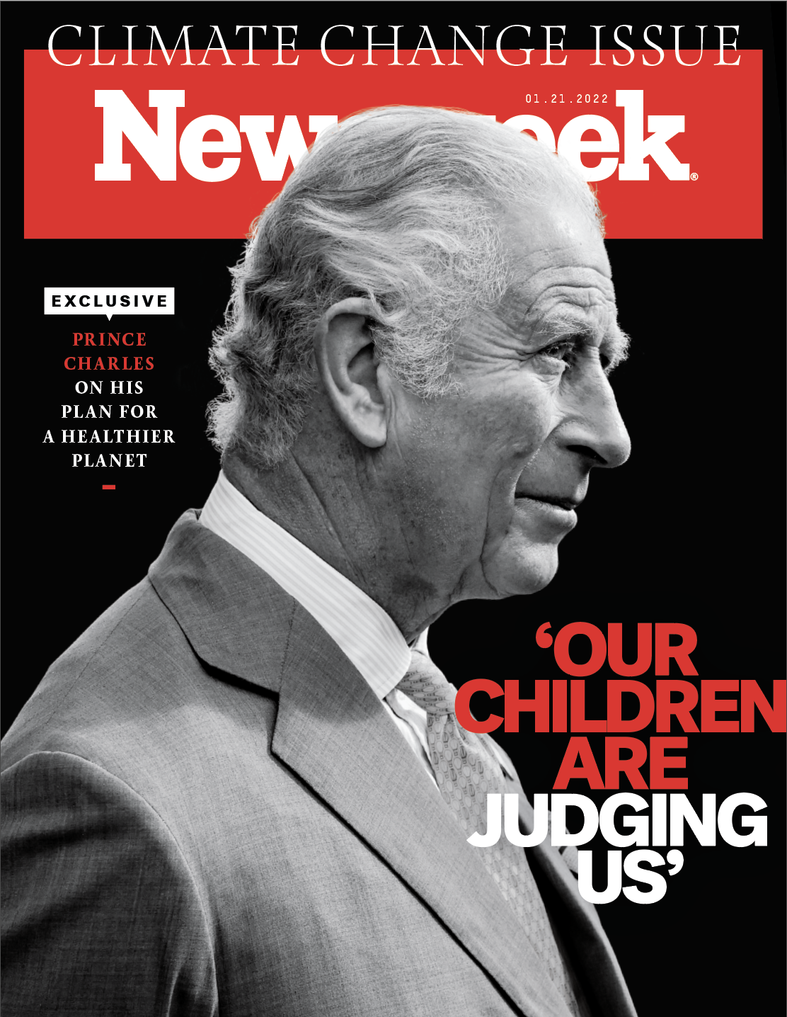 The Prince of Wales on the cover of Newsweek's January 21 issue