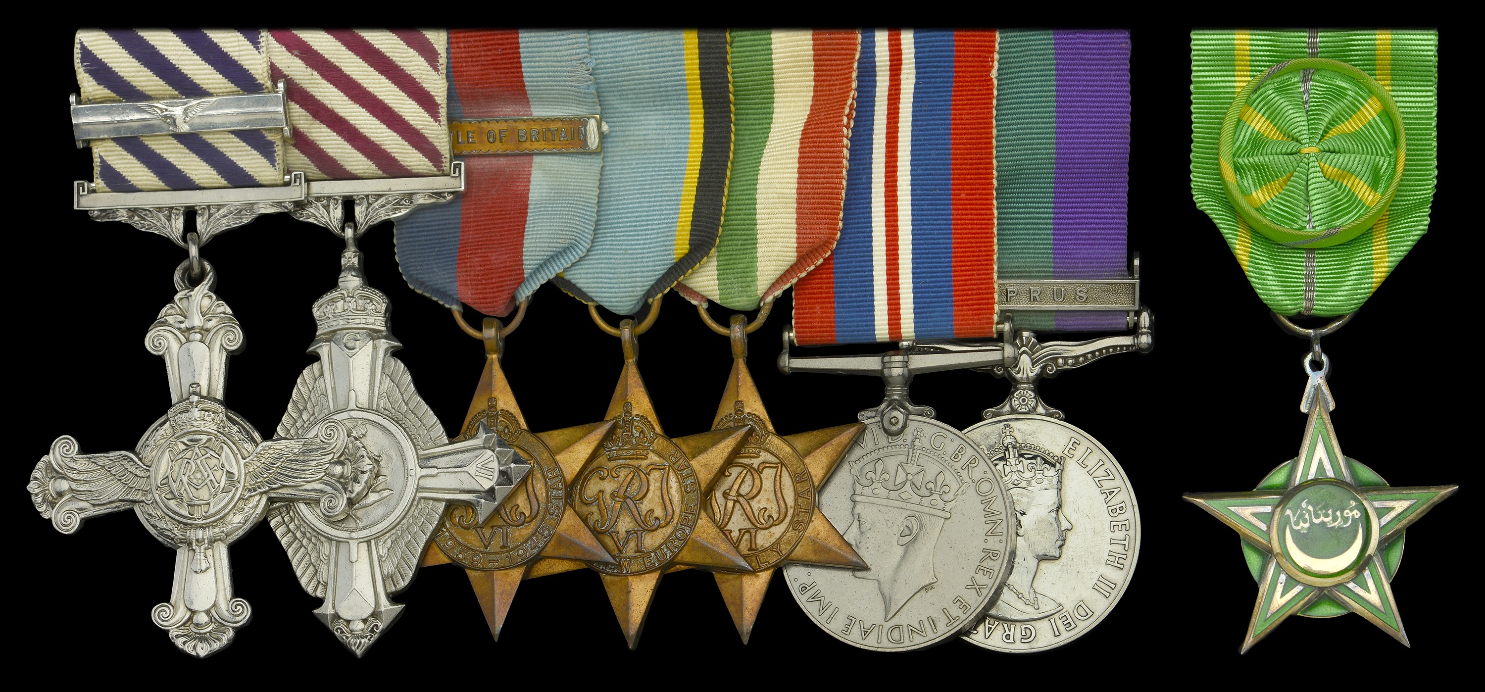 Wing Commander Peter Lawrence Parrott medals