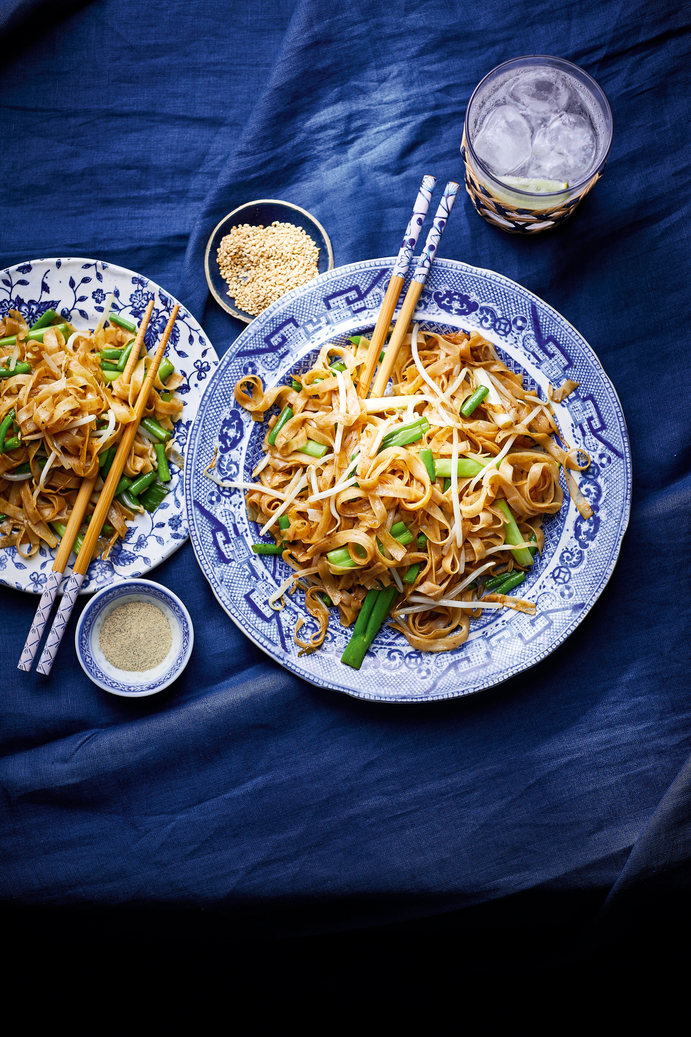 Yellow bean flat rice noodles with green beans from 10-Minute Chinese Takeaway by Kwoklyn Wan