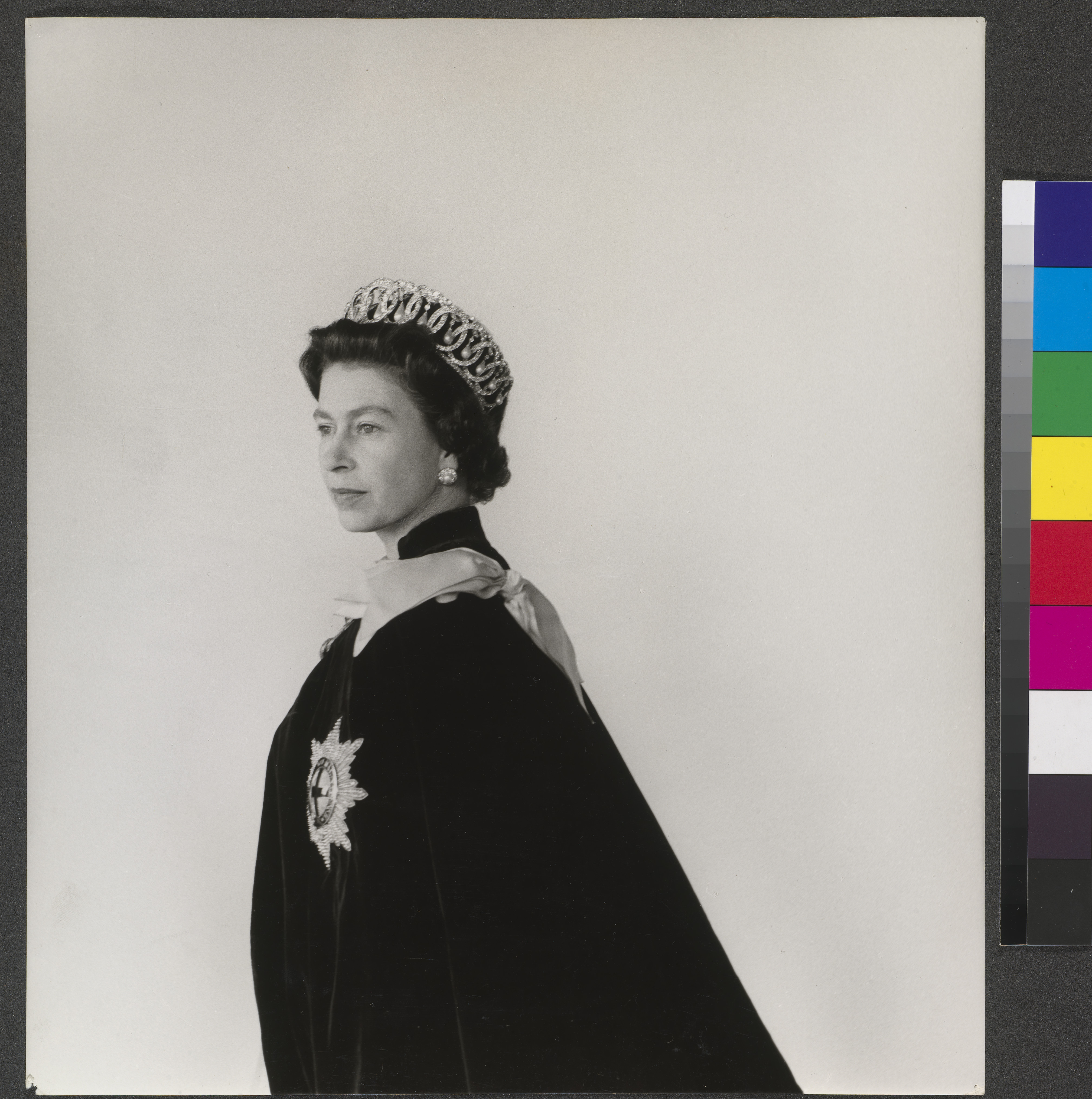The Queen in her garter robes photographed by Cecil Beaton in 1968 