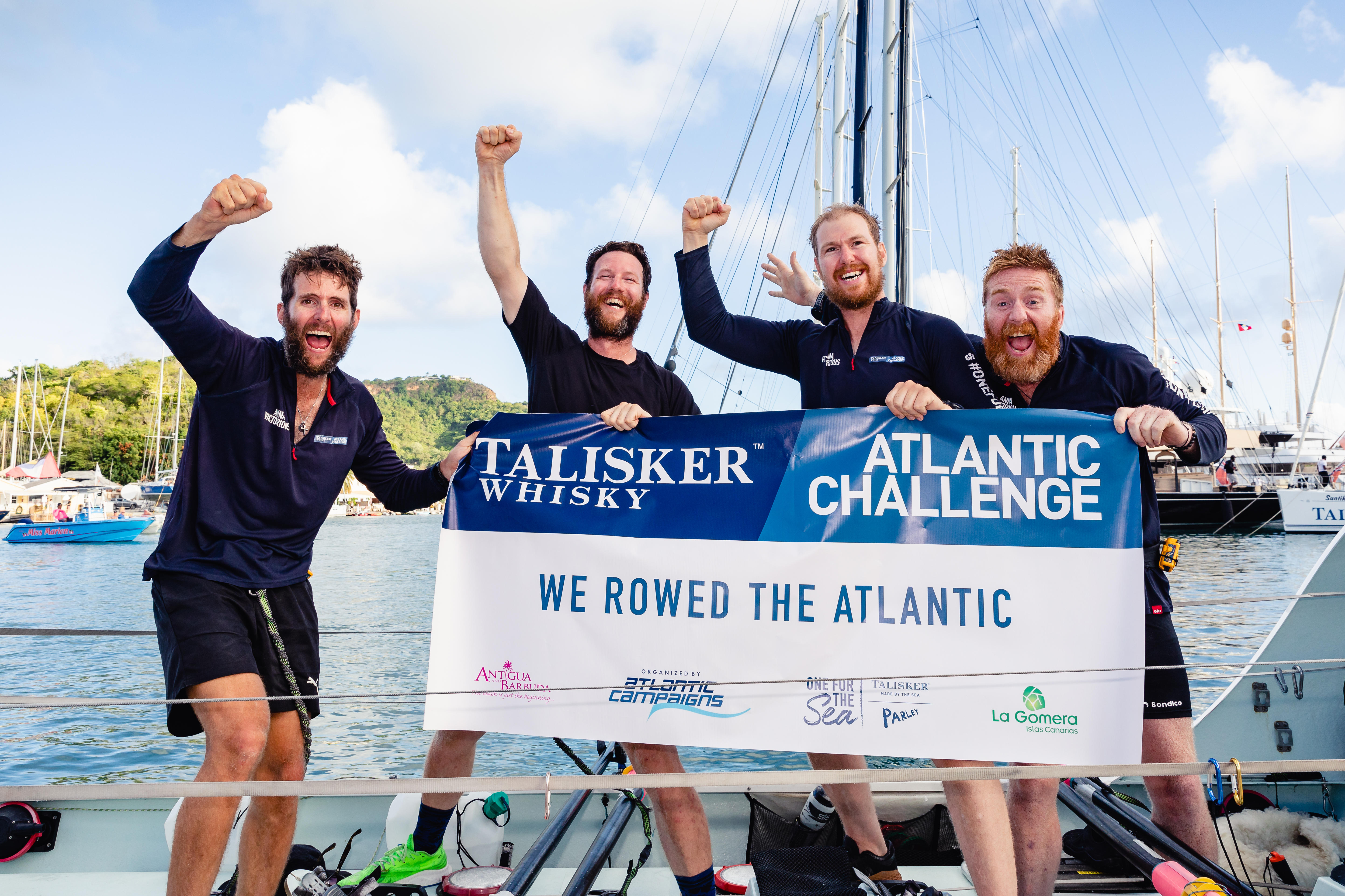Ed Smith, Rob Murray, Adam Green and Jack Biss rowed 3,000 miles across the Atlantic