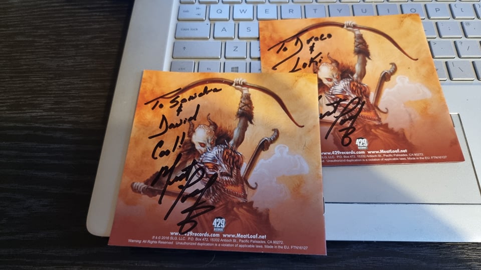 Two signed Meat Loaf albums