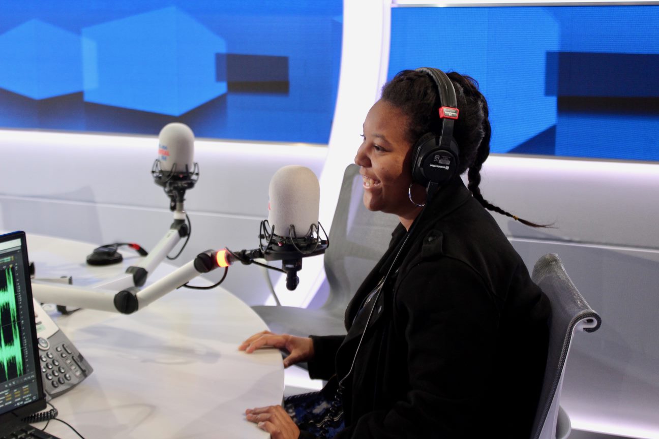Ms Olusemo being interviewed on Capital FM