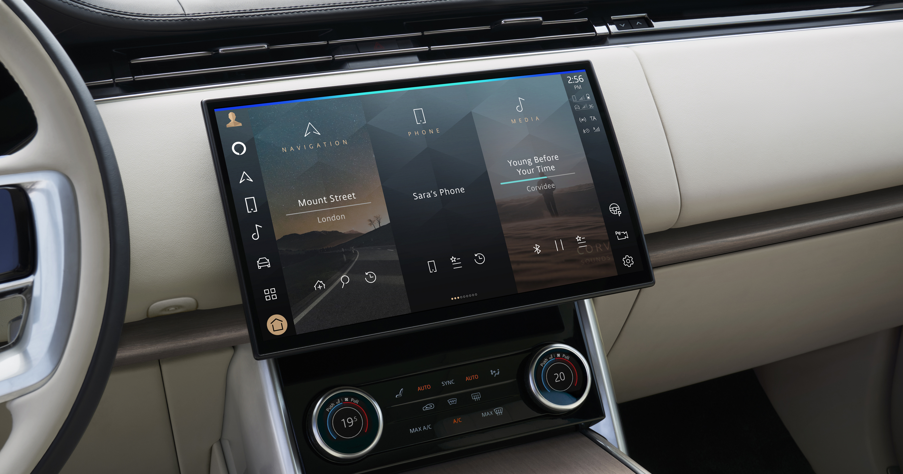 Jaguar Land Rover and Amazon Alexa interior