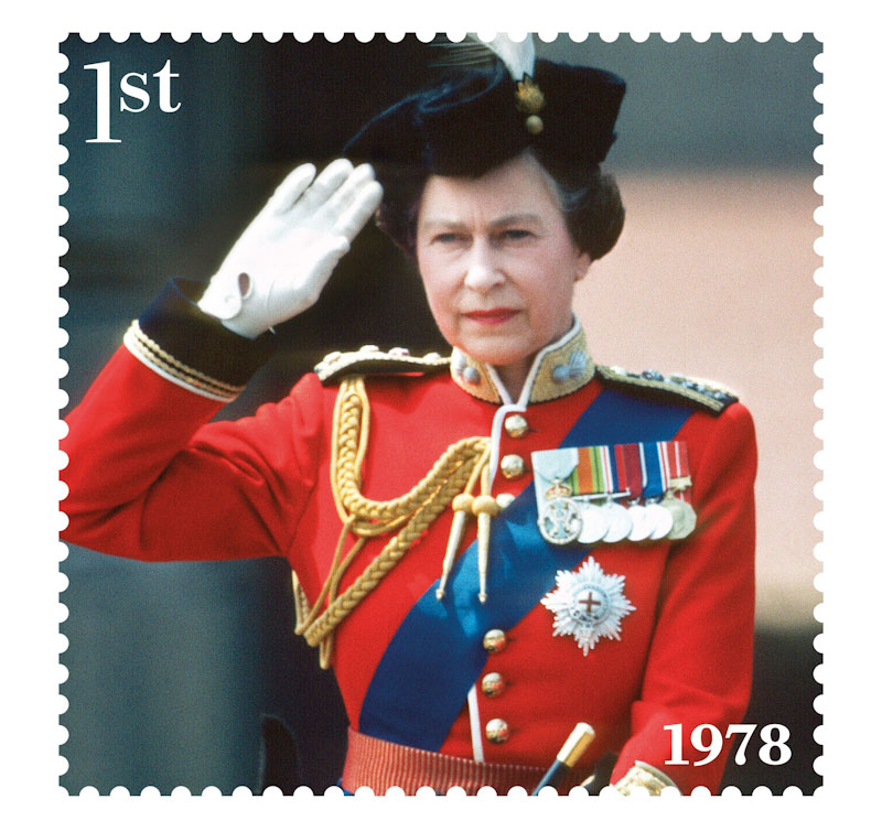 The Queen on duty during Trooping the Colour in June 1978