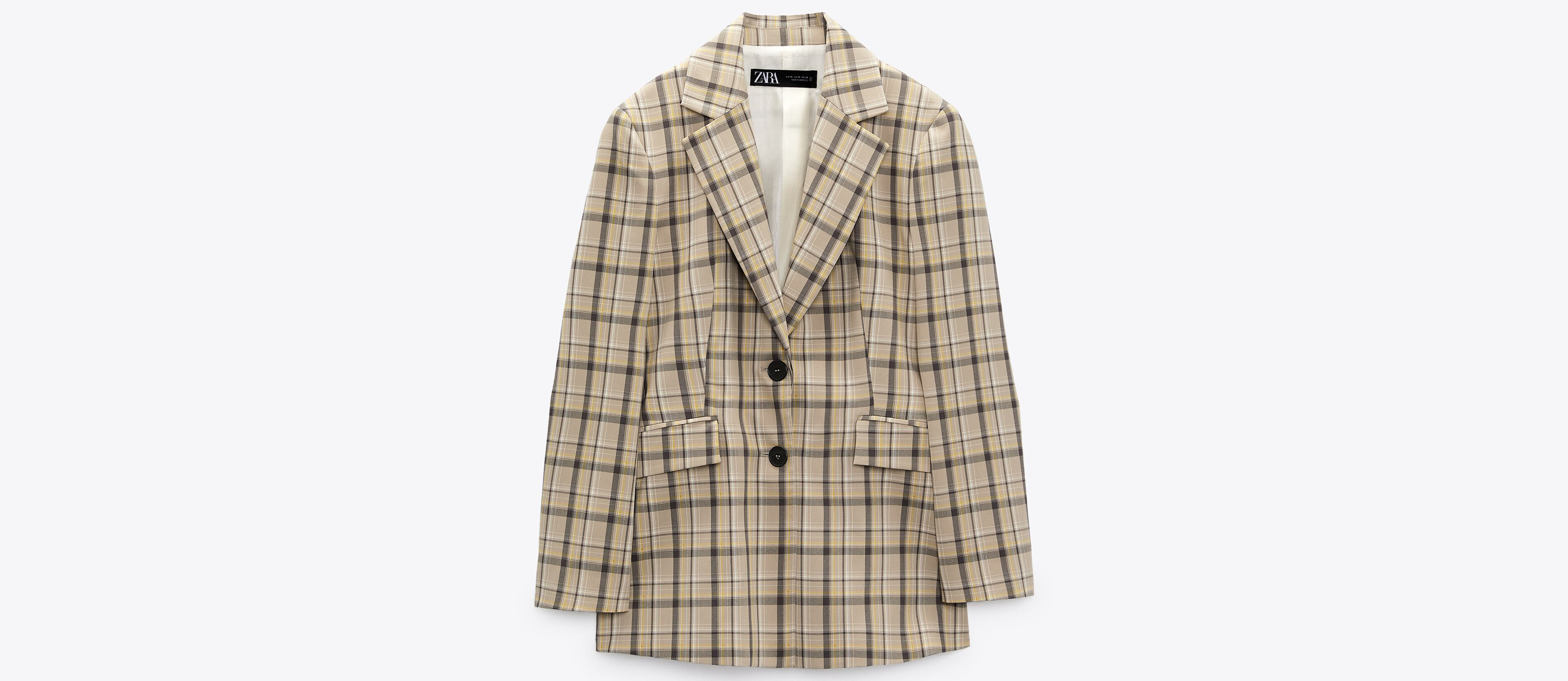 Zara Tailored Check Blazer, £69.99