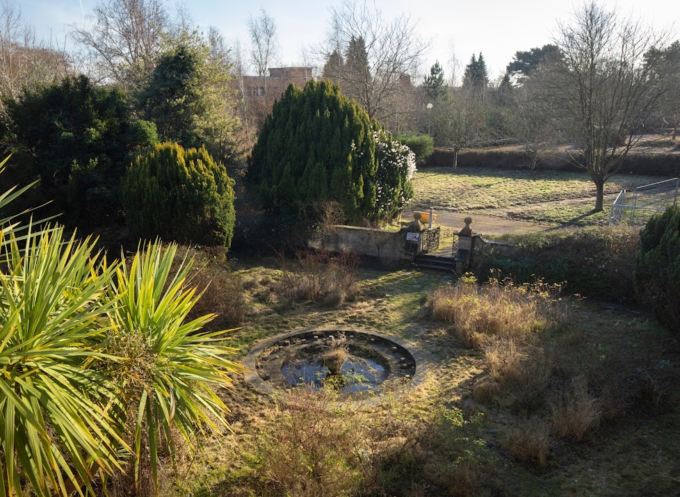 New detail has been added to the existing Grade II listing for Carrow House, including of a circular pond in the garden.  (Patricia Payne/ Historic England/ PA)